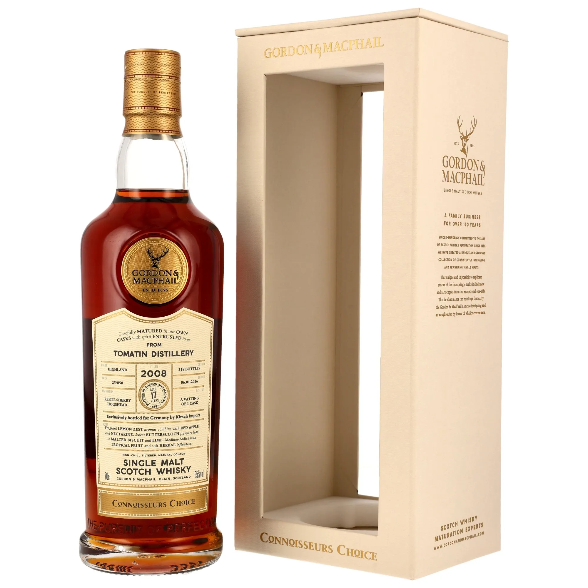 Tomatin 2008/2026 - 17 Jahre - Refill Sherry Hogshead - G&M CC - Kirsch
