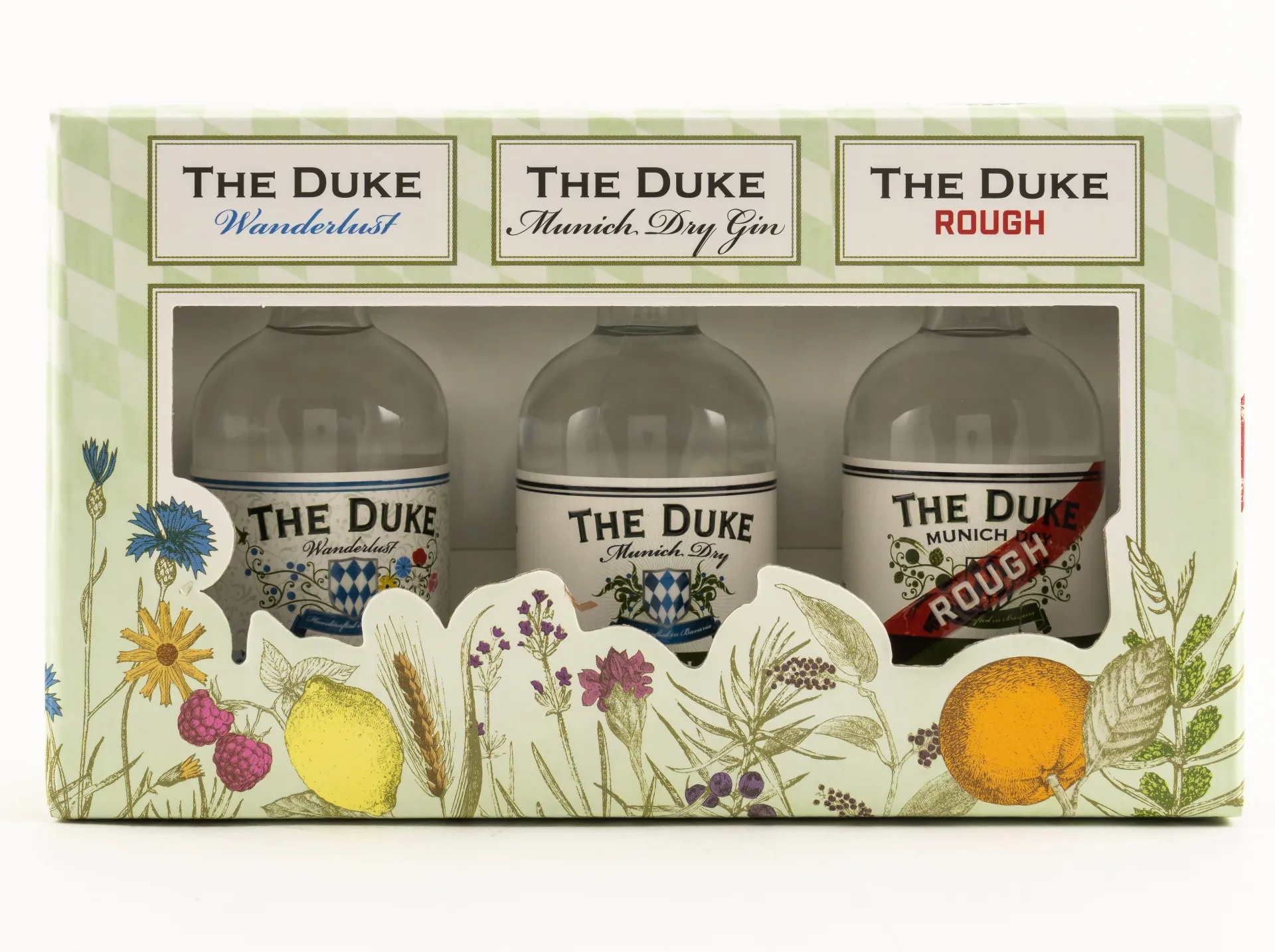 The Duke Gin Miniatur Set 3x 0,05l 1x Munich Dry Gin 1x Wanderlust 1x Rough Gin