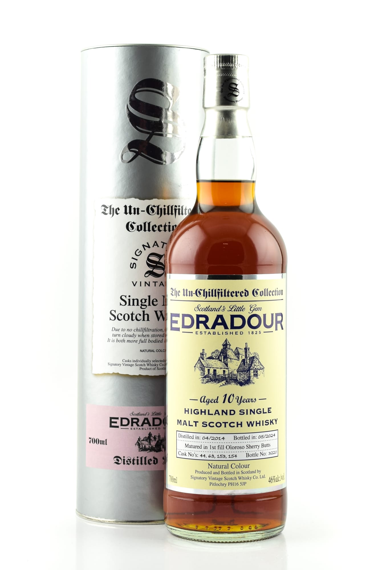 Edradour 10 Jahre 1st-fill exOloroso Sherry Butts #44, #63, #153 & #154 Signatory