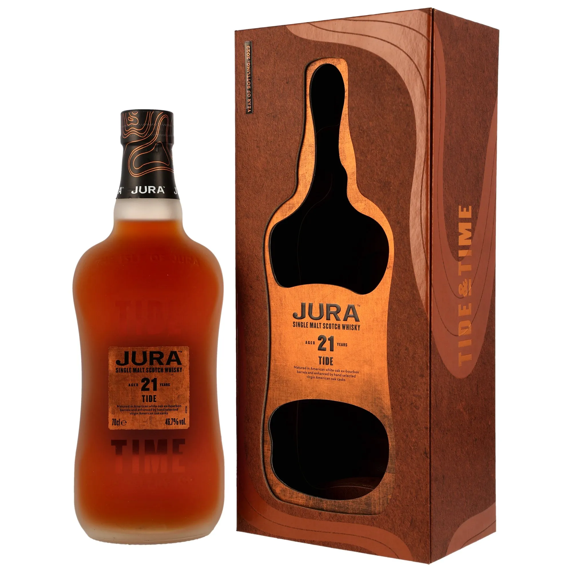 Jura Tide & Time 21 Year Old, Bourbon & Virgin American Oak Cask, 2019, 46.7%