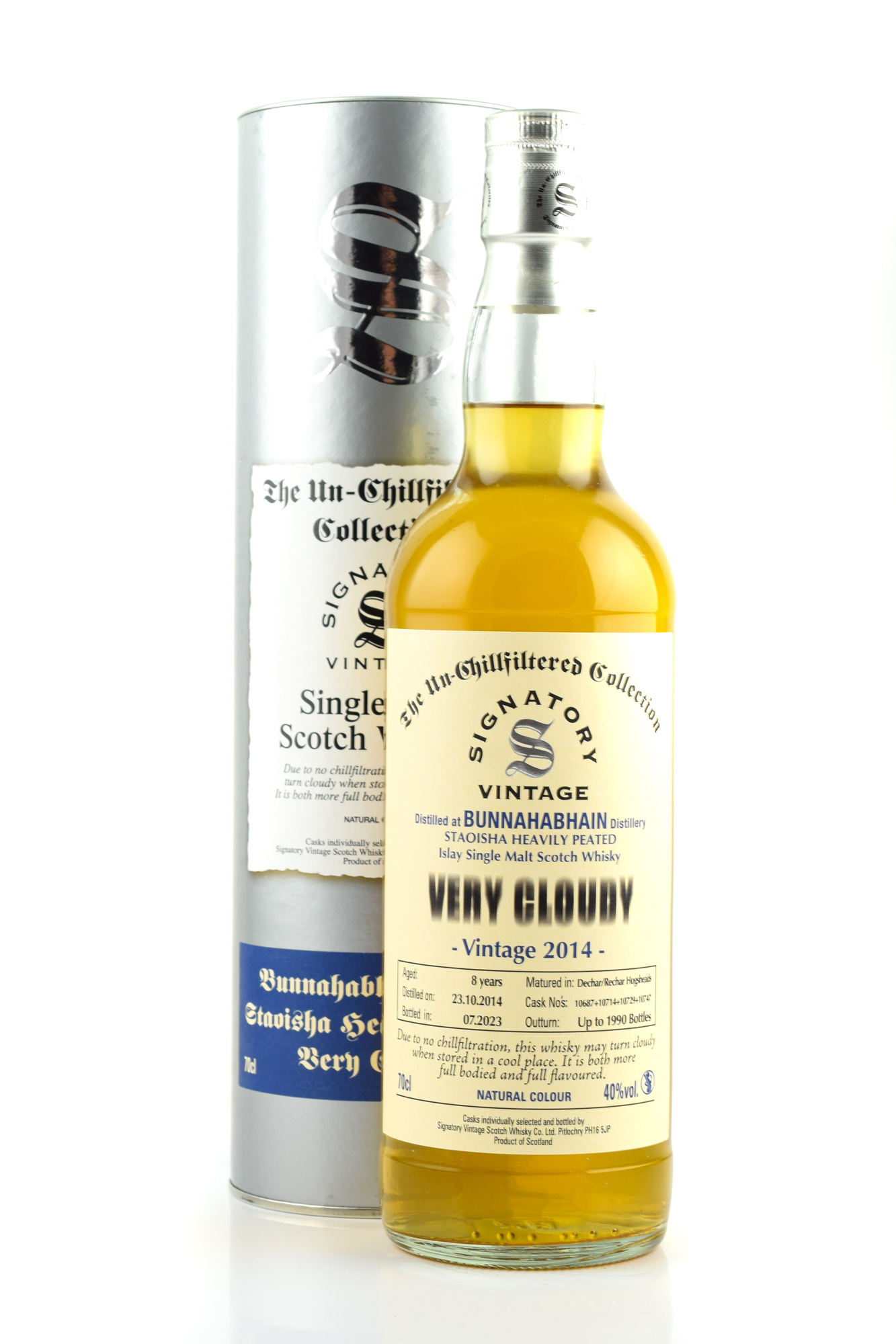 Bunnahabhain Staoisha 8 year old 2014/2023 Very Cloudy Un-chillfiltered Signatory Bunnahabhain Staoisha 8 year old 2014/2023 Very Cloudy Un-chillfiltered Signatory