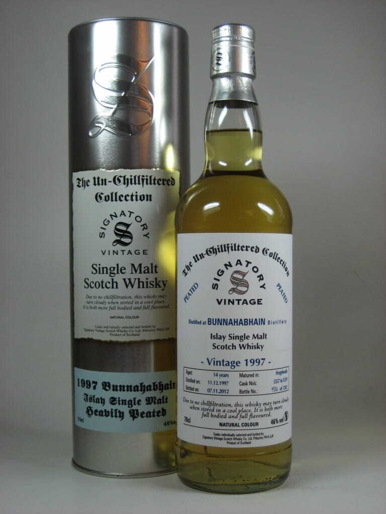 Bunnahabhain 14 Jahre 1997/2012 Peated Un-Chillfiltered Signatory 46%vol. 0,7l