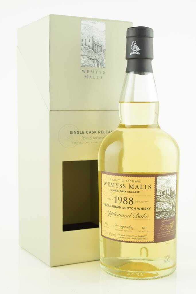 "Applewood Bake" 1988/2015 Single Butt Invergordon Wemyss Malts 46% vol. 0,7l "Applewood Bake" 1988/2015 Single Butt Invergordon Wemyss Malts 46% vol. 0,7l