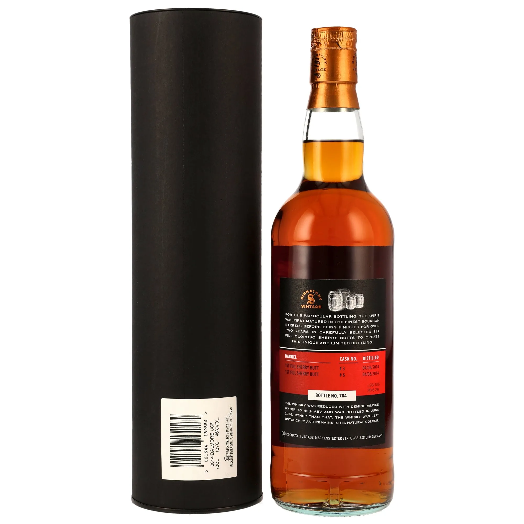 Dalmore 2014/2026 - 12 Year Old - 1st Fill Oloroso Sherry Butts Finish #3 + 6 - Sig un-chill