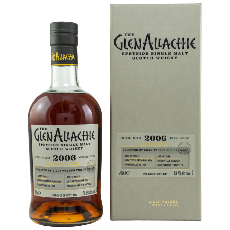 GlenAllachie 15 year old 2006/2022 Oloroso Sherry Puncheon #800547 59,7%vol. 0,7l