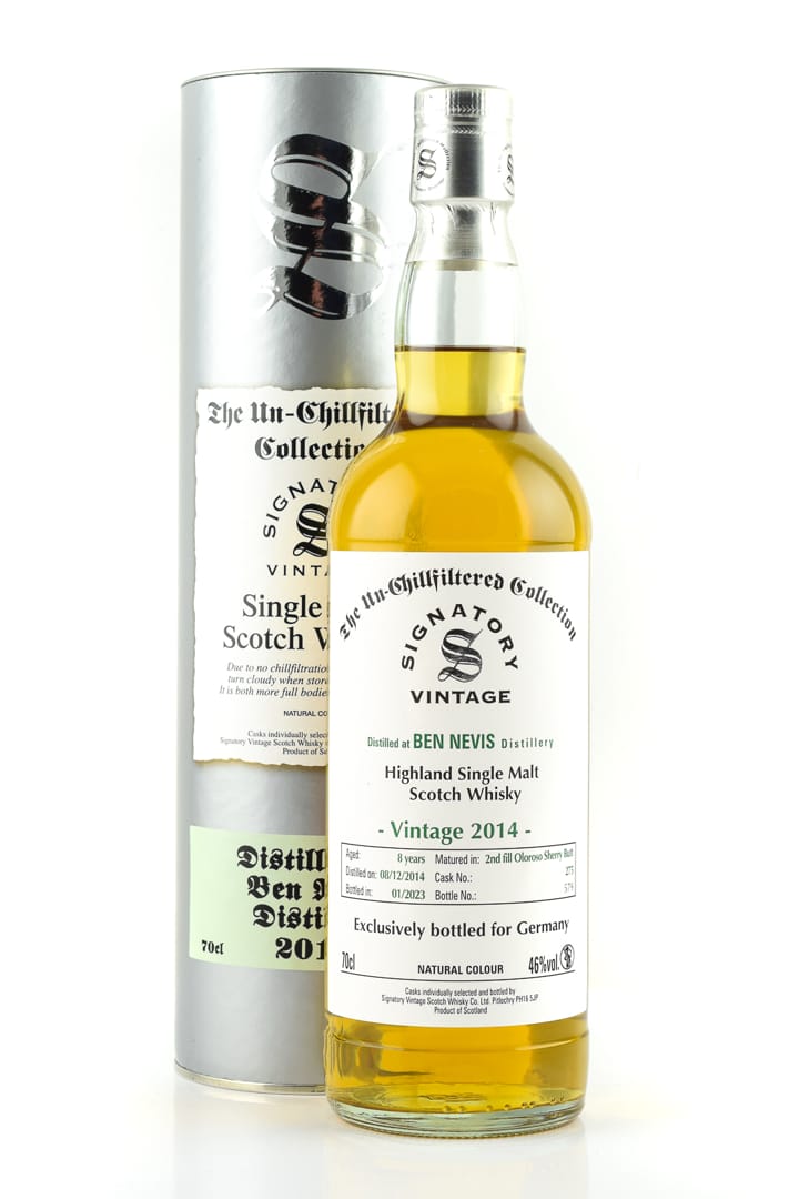 Ben Nevis 8 Jahre 2nd-fill Oloroso Sherry Butt #275 Un-Chillfiltered Signatory