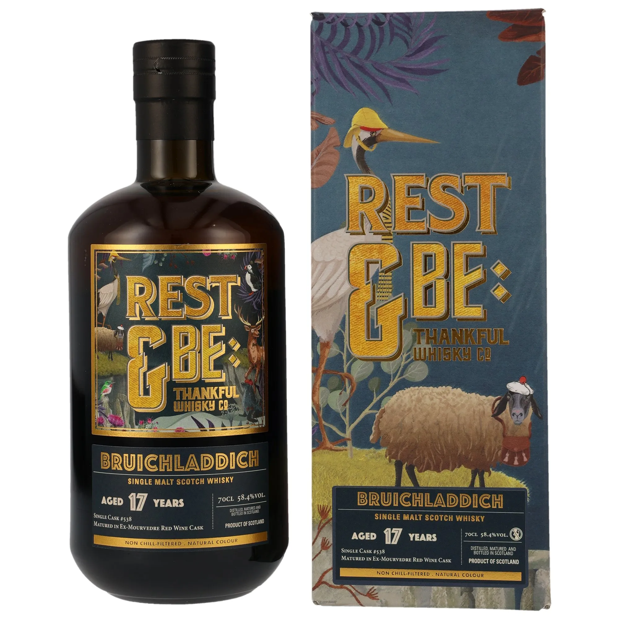 Bruichladdich 17 Year Old - Single Cask #538 - Rest & Be Thankful Ex Mourvedre Red Wine Cask