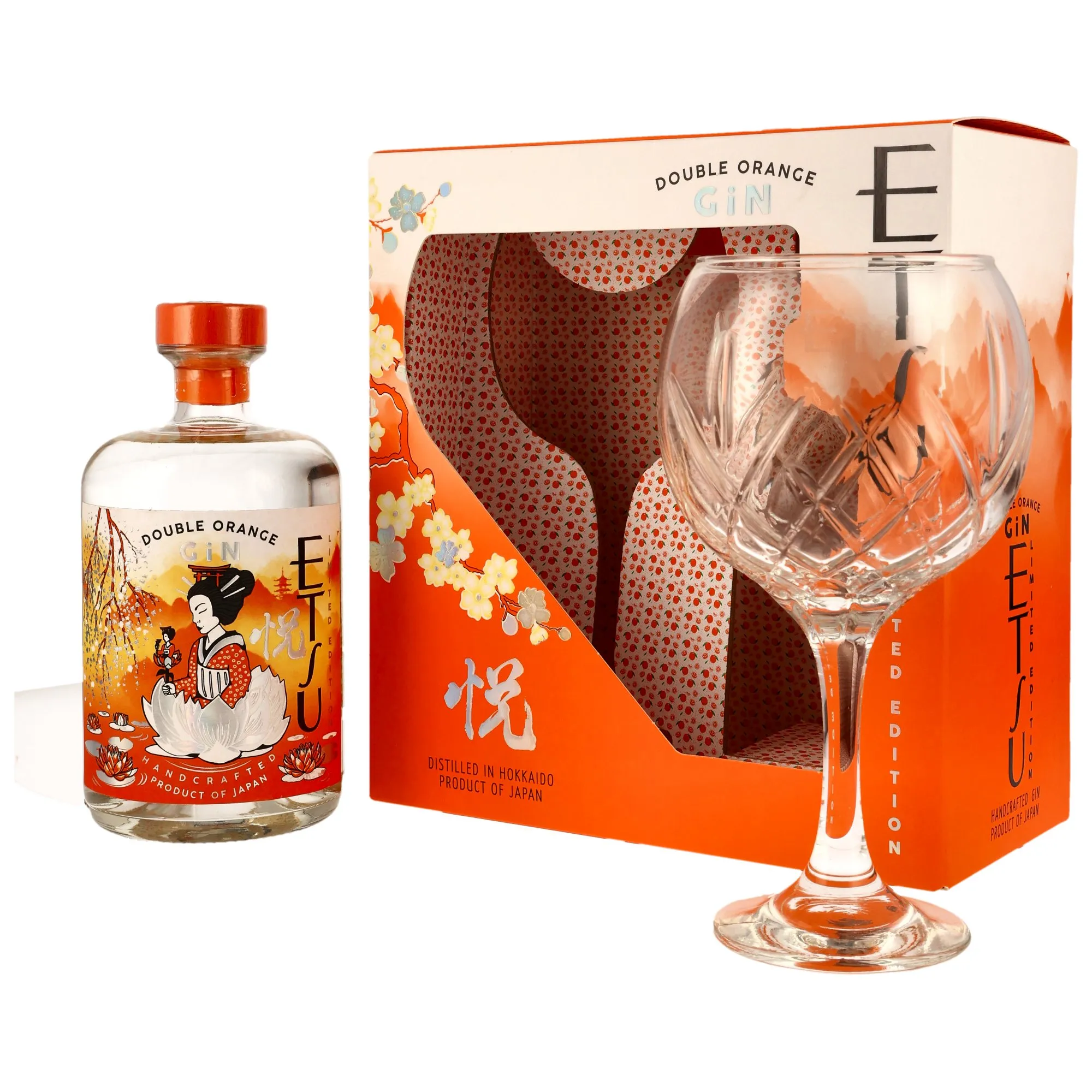 Etsu Double Orange Japanese Gin in Glas-GP