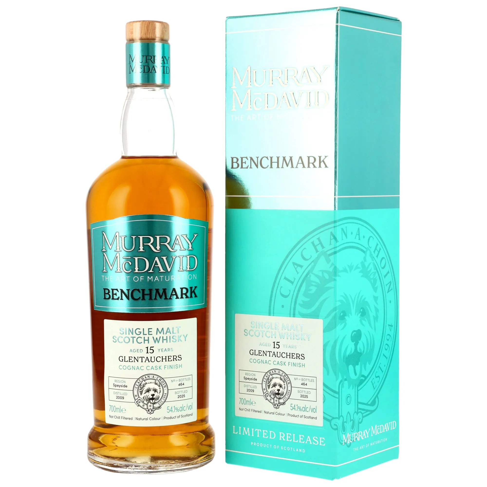 Glentauchers Benchmark 15 Year Old, Cognac Cask, 2009, Murray McDavid, 54.1%