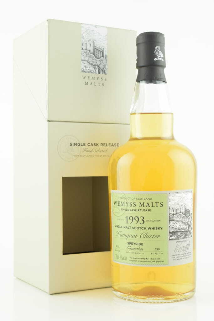 "Kumquat Cluster" 1993/2014 Single Sherry Butt Glenrothes Wemyss Malts 46% vol. 0,7l "Kumquat Cluster" 1993/2014 Single Sherry Butt Glenrothes Wemyss Malts 46% vol. 0,7l