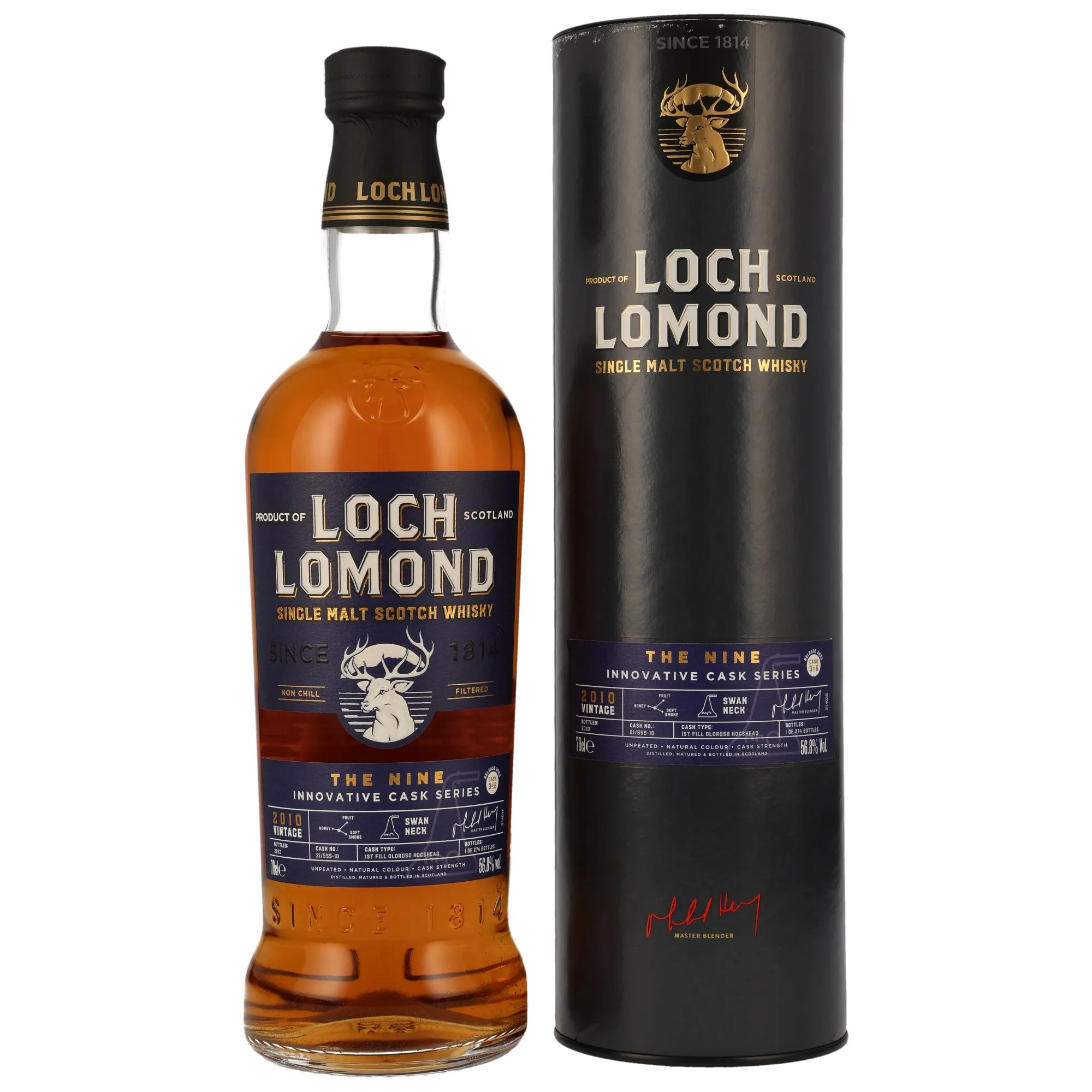 Loch Lomond The Nine Innovative Cask Series 13 Year Old, Oloroso Cask, Cask #21/555-10, No. 3, 2023, 56.8%