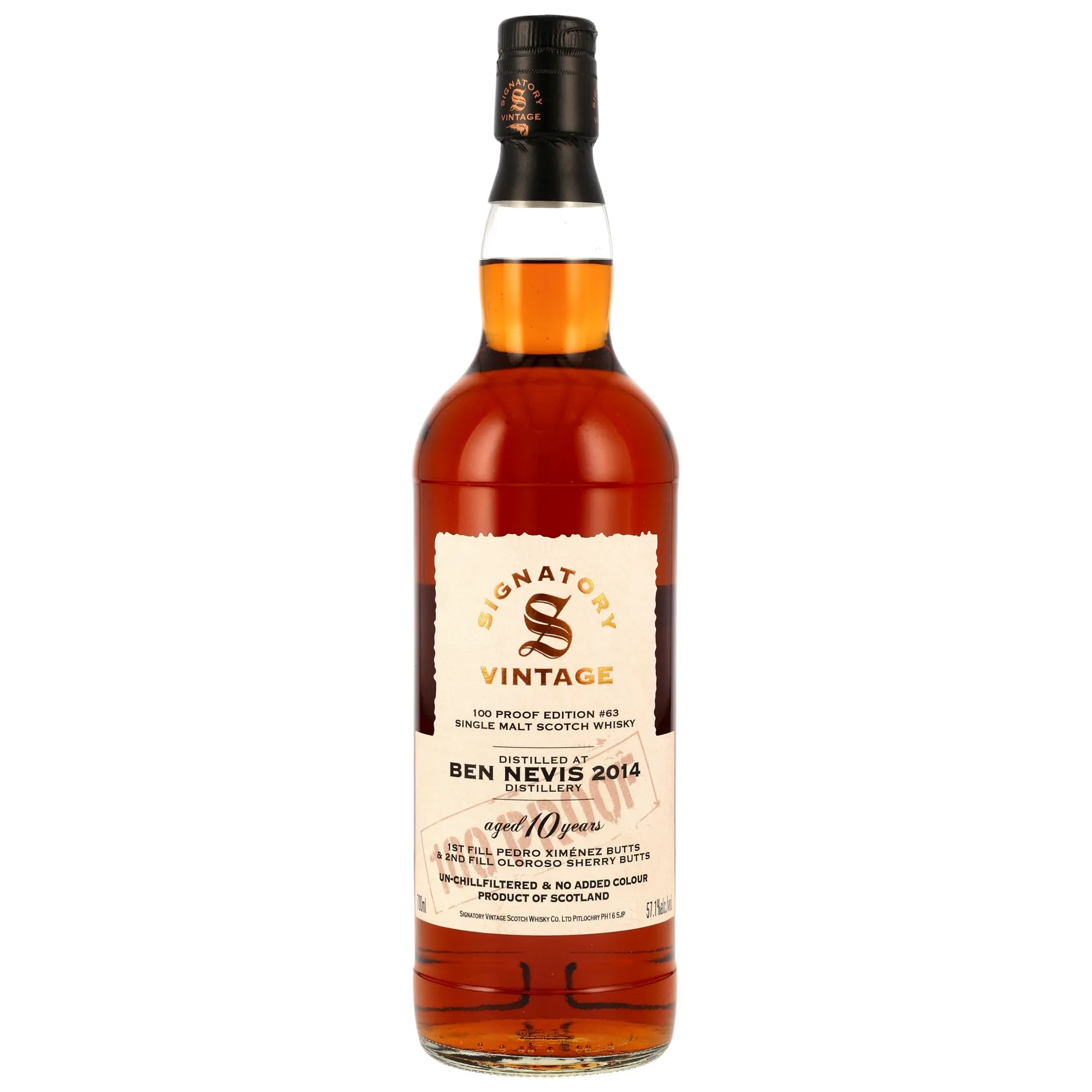 Ben Nevis 2014/2025 - 10 Jahre - Signatory 100 PROOF Edition #63