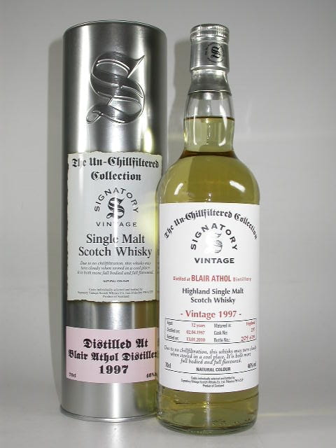 Blair Athol 12 Jahre 1997/2010 Un-Chillfiltered Signatory 46%vol. 0,7l