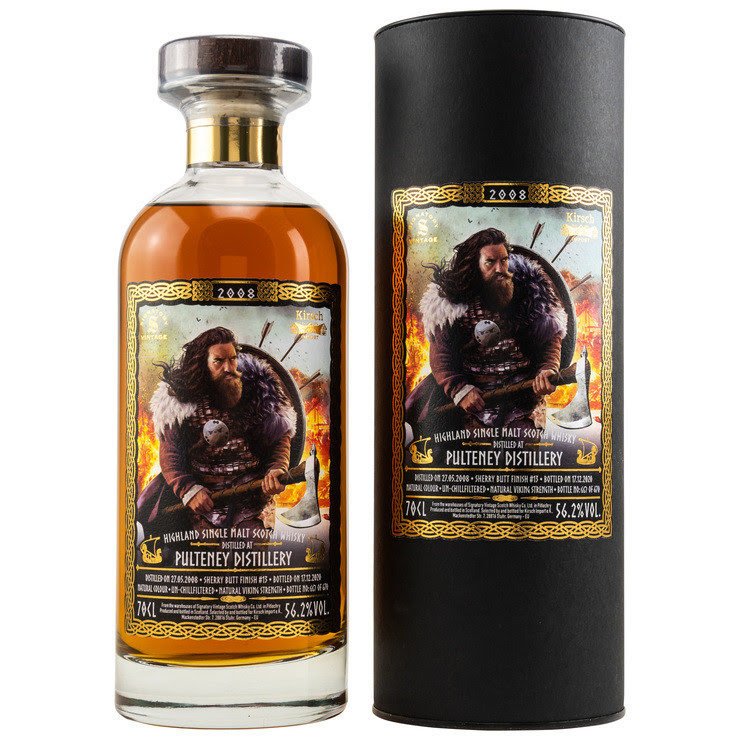 Pulteney 12 year old 2008/2020 Sherry Butt Finish #13 Vikings Signatory 56,2%vol. 0,7l