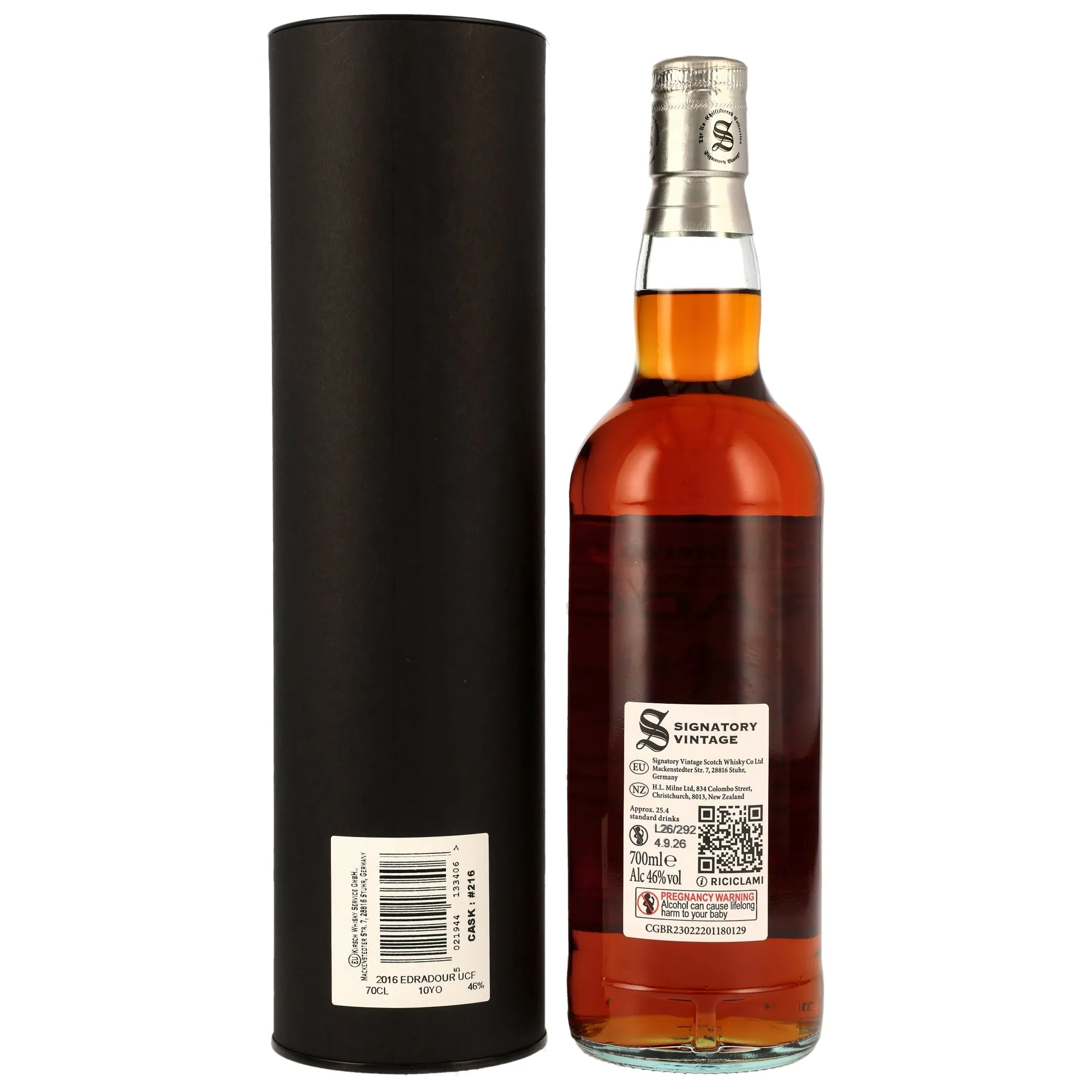 Edradour 2016/2026 - 10 Year Old - Sherry Cask #216 - Sig un-chill