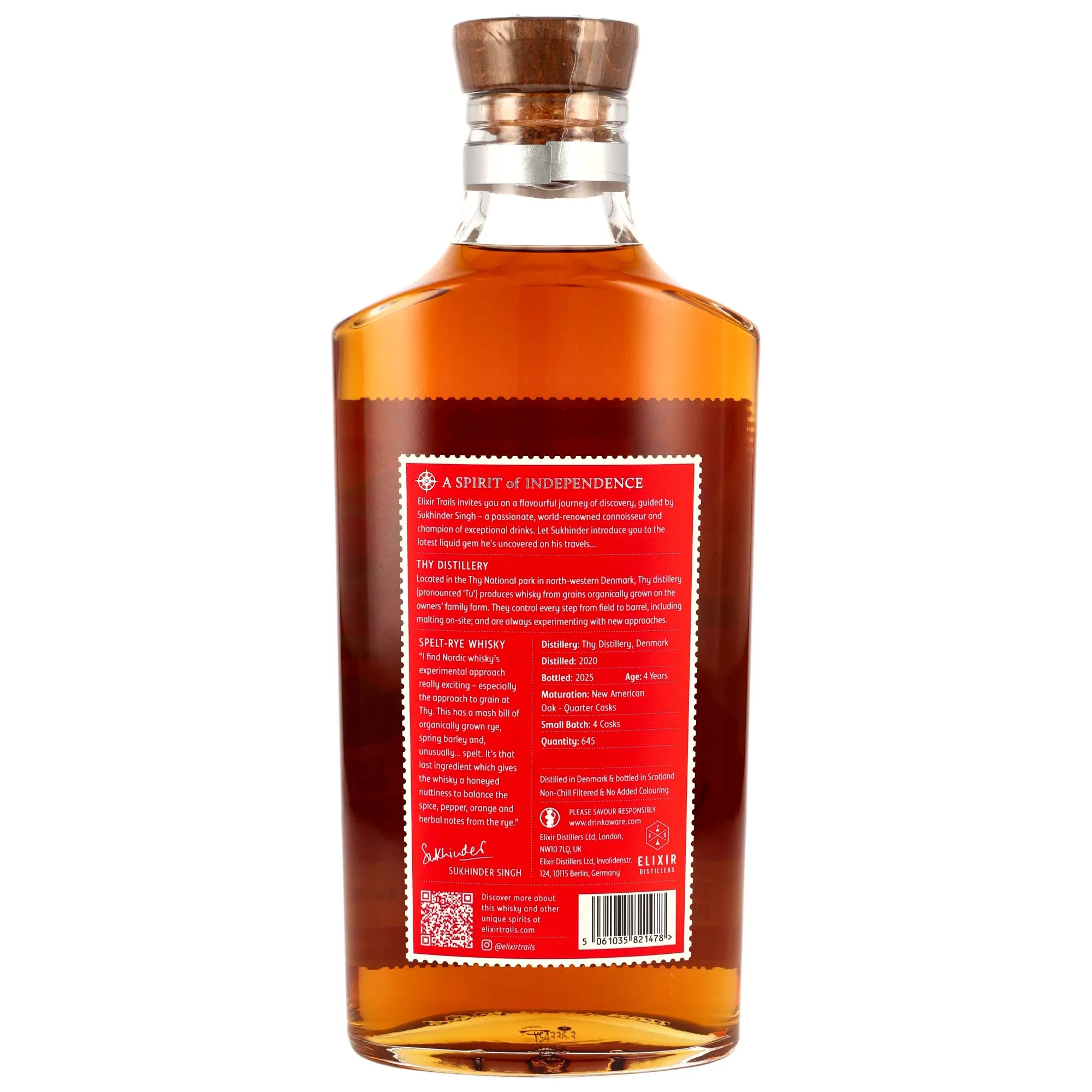 Thy Distillery Danish Malted Rye 2020/2025 - 4 Year Old (The Whisky Trail)
