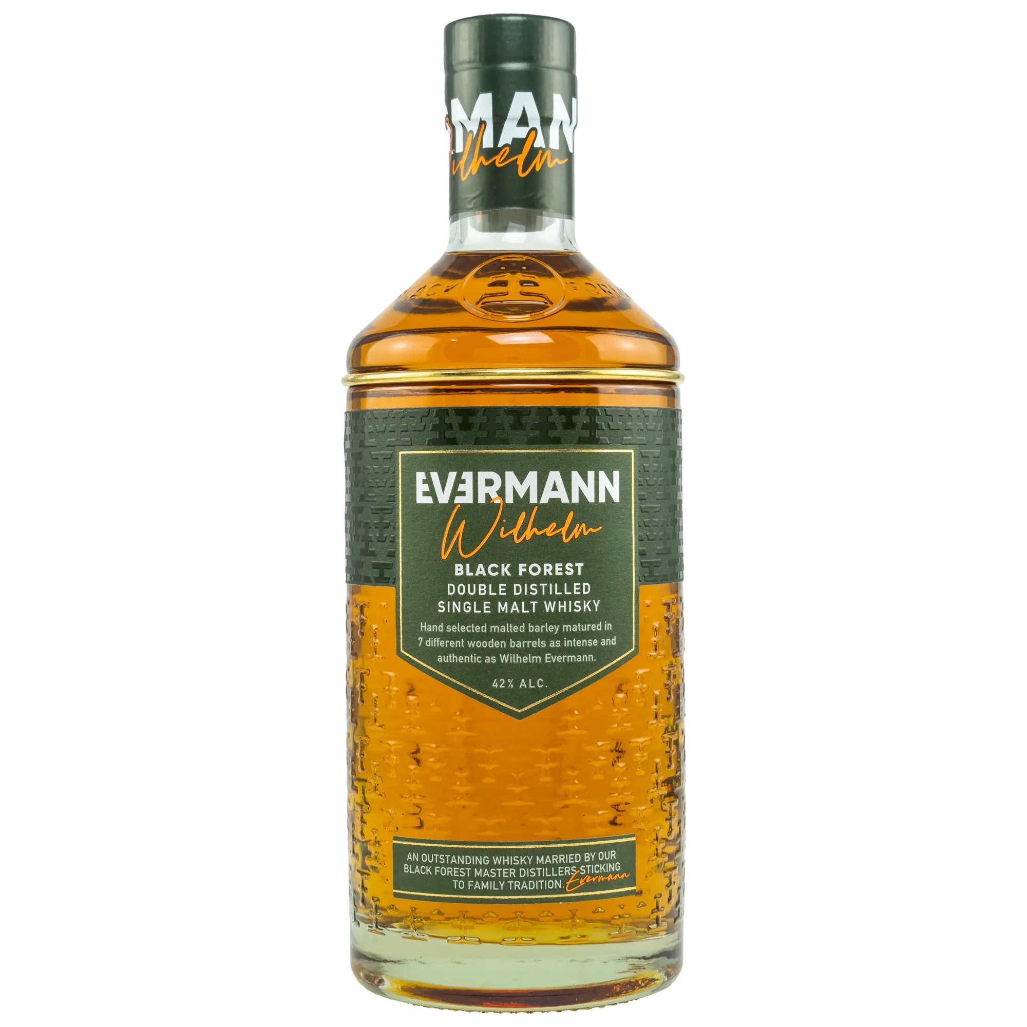 EVERMANN Wilhelm Single Malt Whisky, German Oak, Acacia, Chestnut, American Oak, Sweet Wine, Sherry, Bourbon Cask, Batch No. L:06822, 2022, 42%