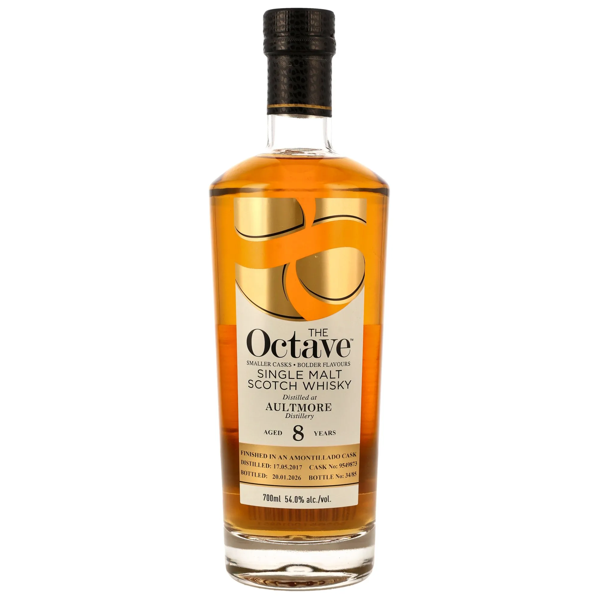 Aultmore The Octave 8 Year Old, Amontillado Sherry Cask, Cask #9549873, 2017, Duncan Taylor, 54%