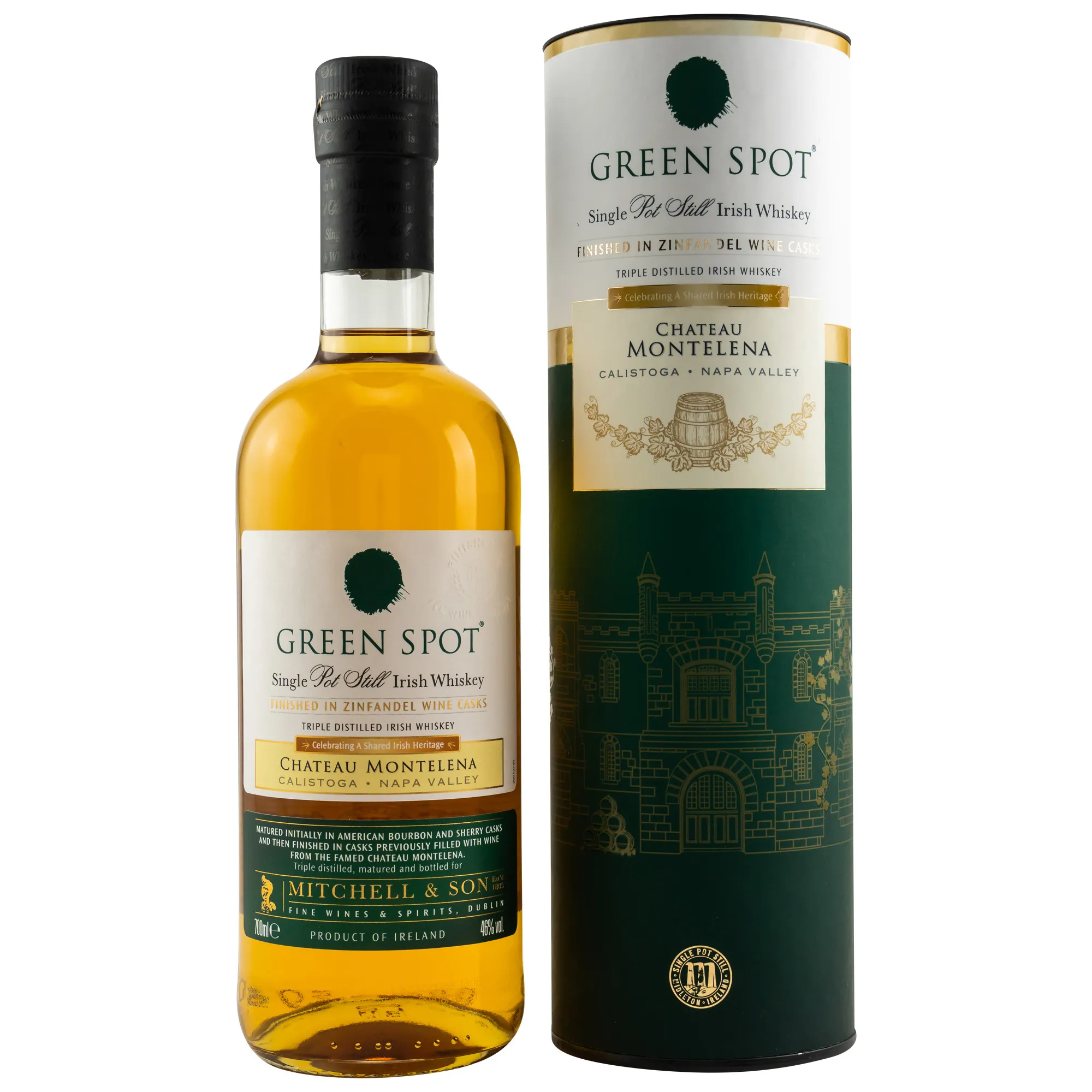 Green Spot Chateau Montelena Zinfandel Wine Cask Finish, Sherry & Bourbon Cask, Zinfandel Wine Cask, 2017, 46%