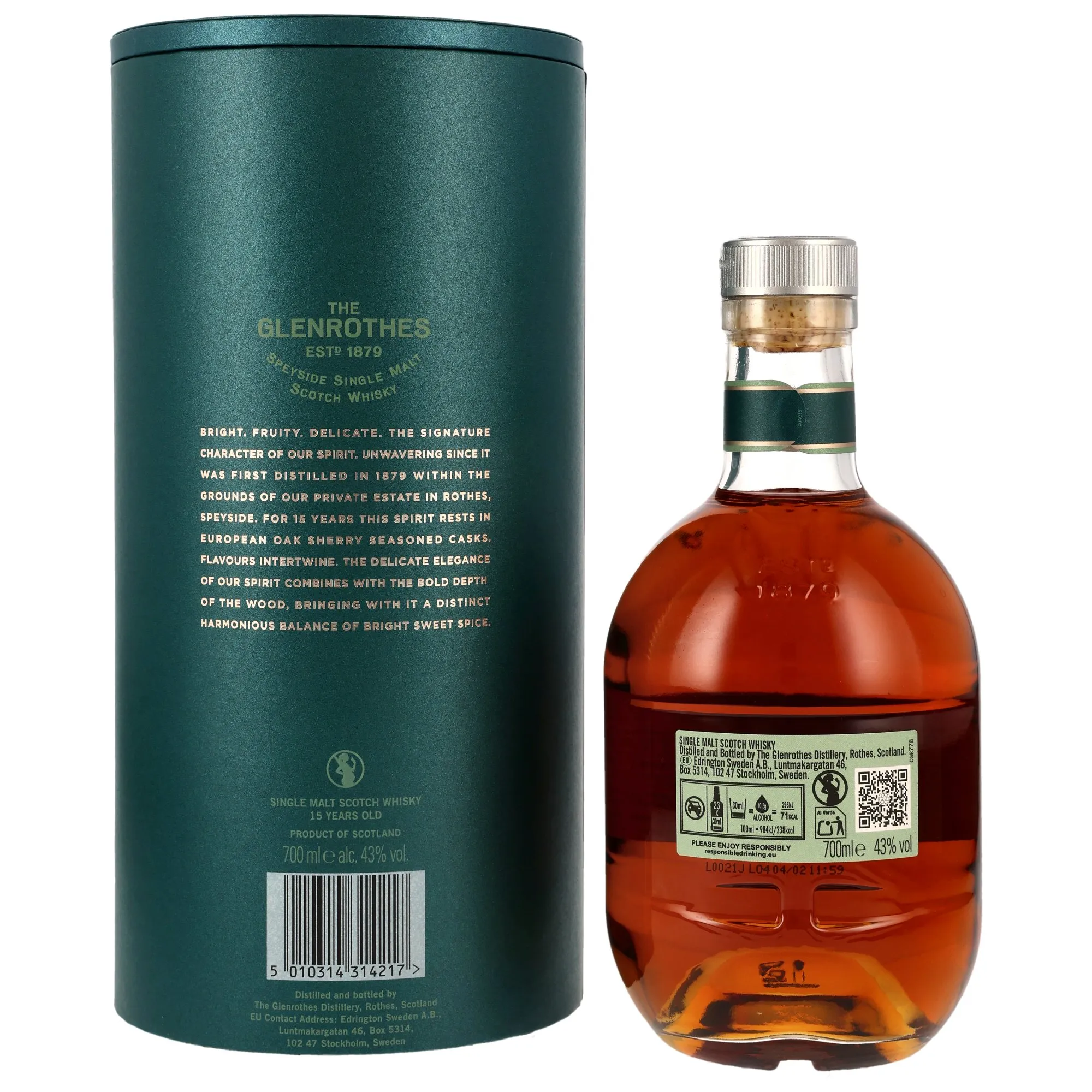Glenrothes 15 Jahre Single Malt - European Oak Sherry Seasoned Cask