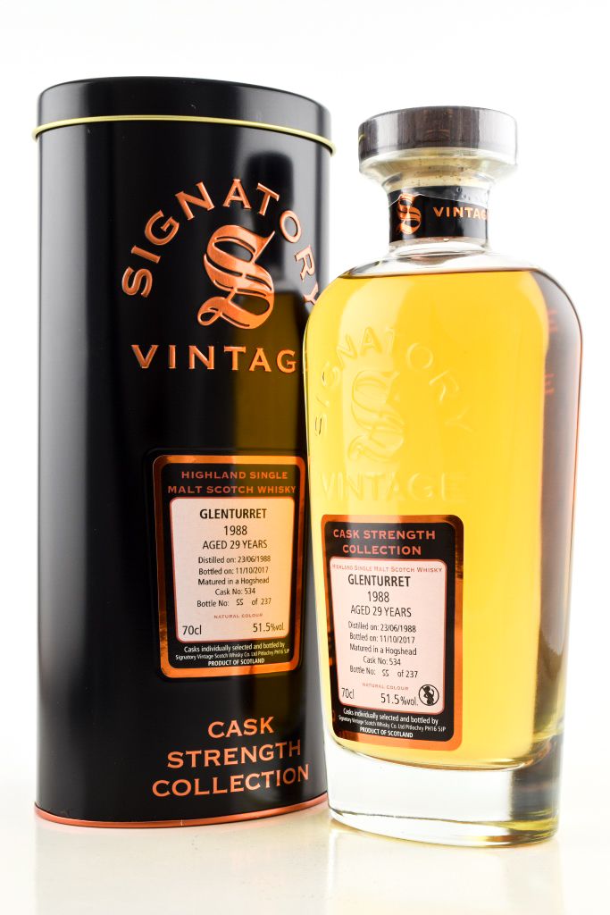 Glenturret 29 Year Old 1988/2017 Hogshead # 534 Signatory Cask strength Coll. 51.5% vol. 0,7l