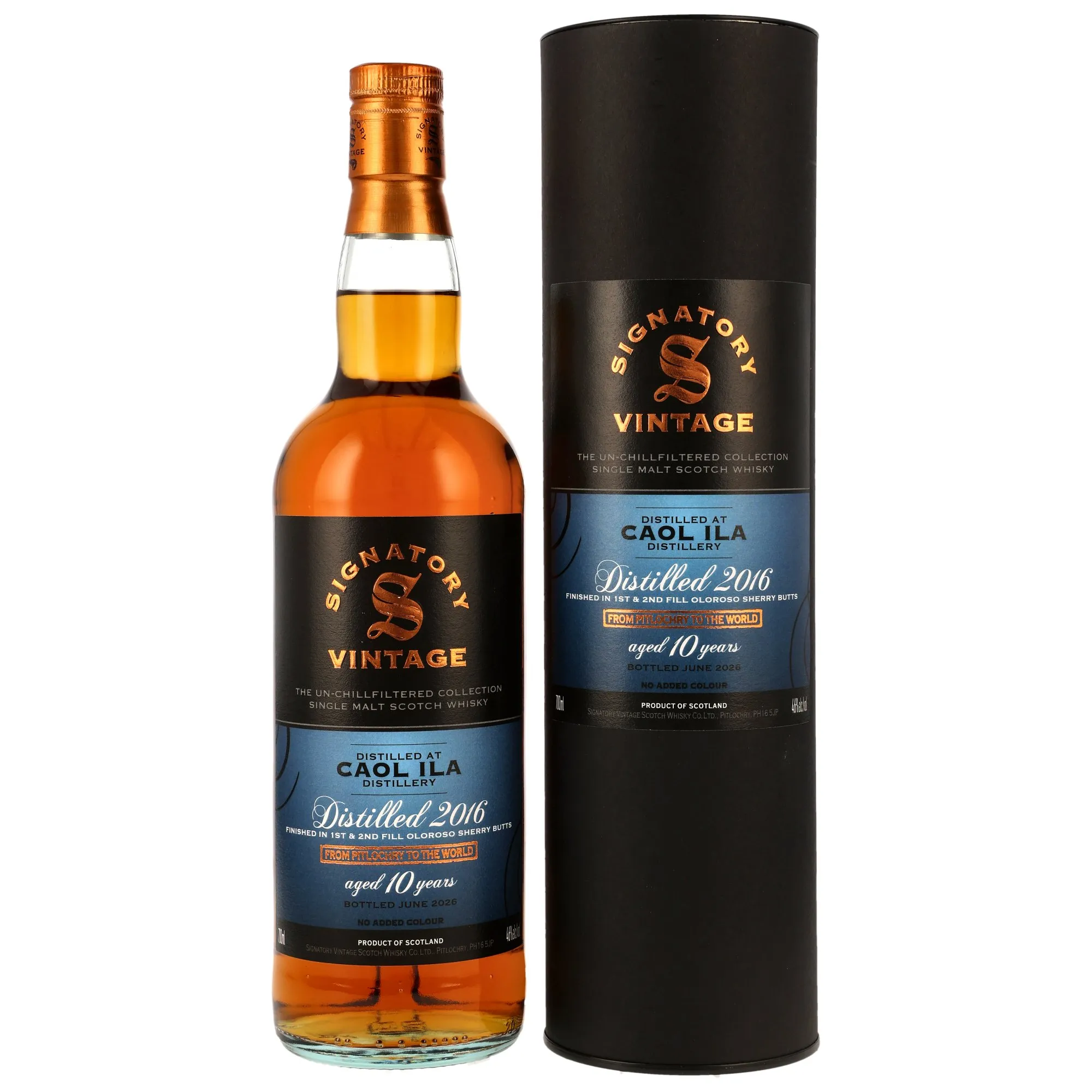 Caol Ila 2016/2026 - 10 Jahre - 1st and 2nd Fill Oloroso Sherry Butts Finish - Sig un-chill