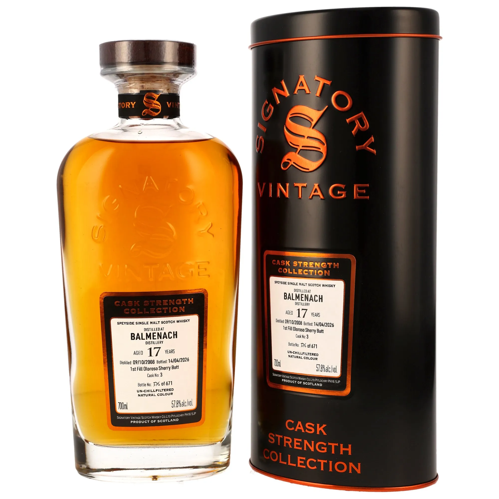 Balmenach 2008/2026 - 17 Year Old - 1st Fill Oloroso Sherry Butt #3 - Sig CS