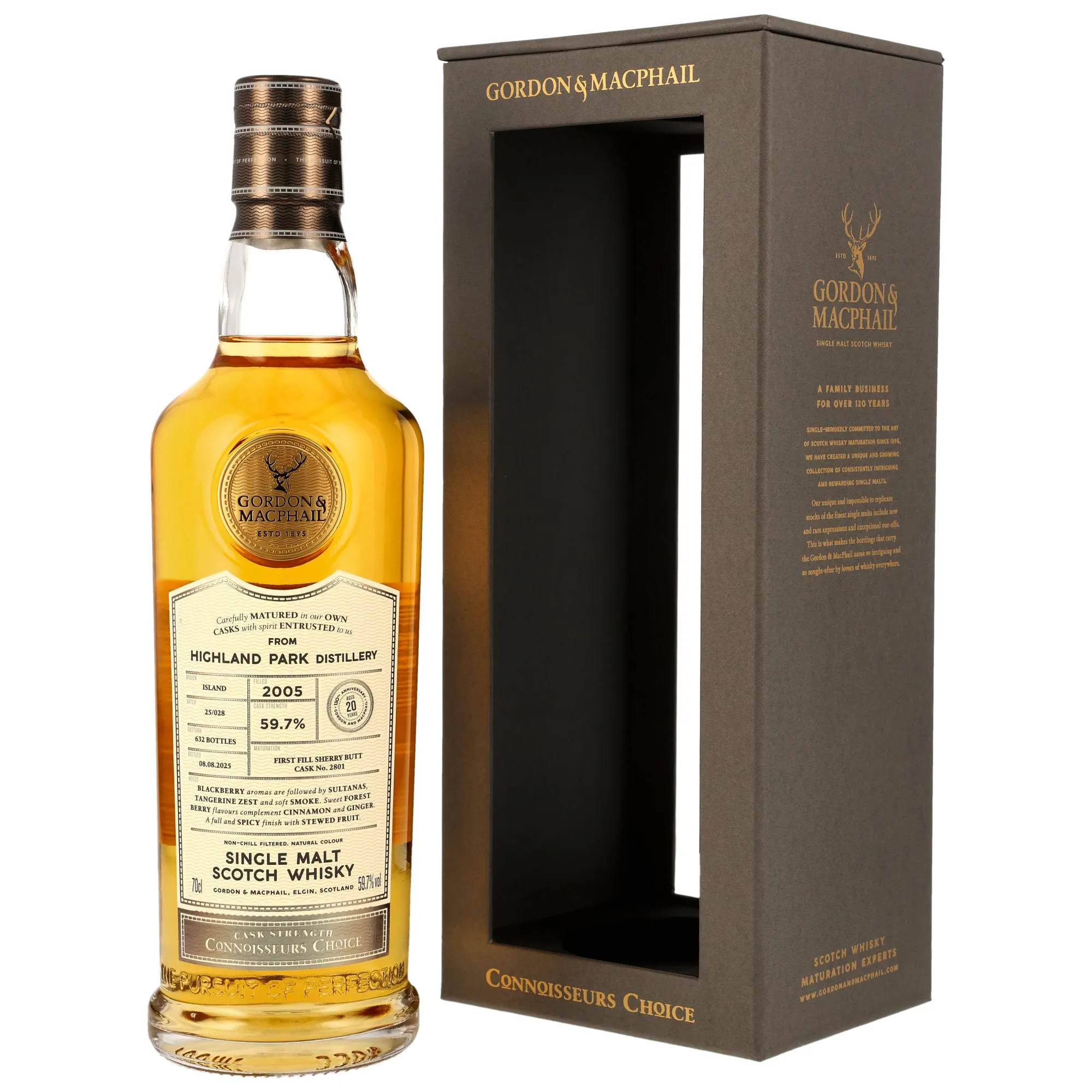 Highland Park Connoisseurs Choice 20 Year Old, Sherry Cask, Cask #2801, 2005, Gordon & MacPhail, 59.7%