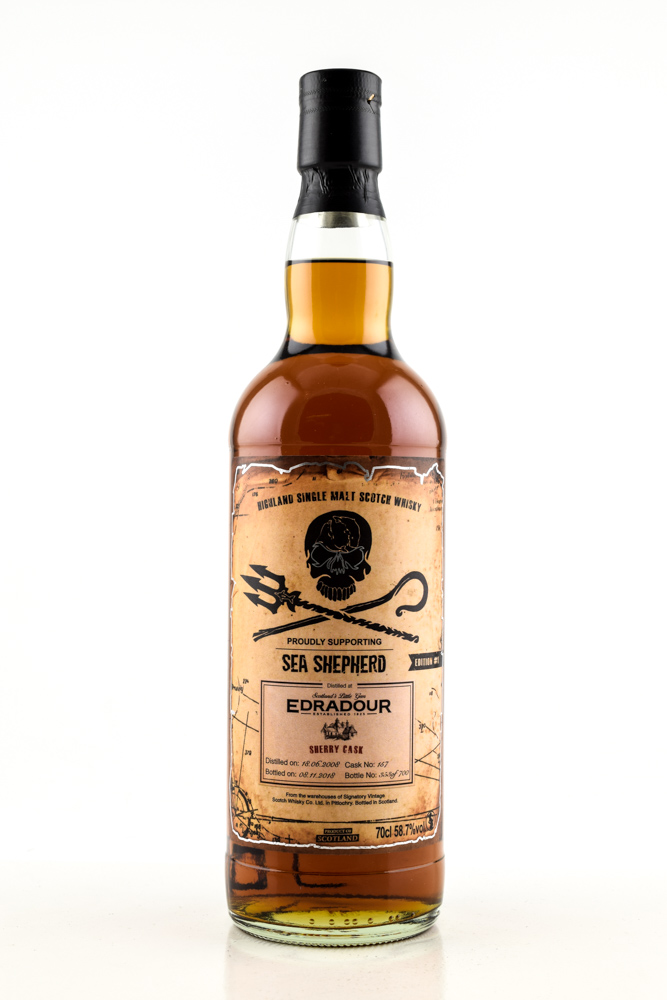 Edradour 10 Year Old 2008/2018 Sherry Cask # 157 Sea Shepherd Edition # 1 58.7% vol. 0,7l