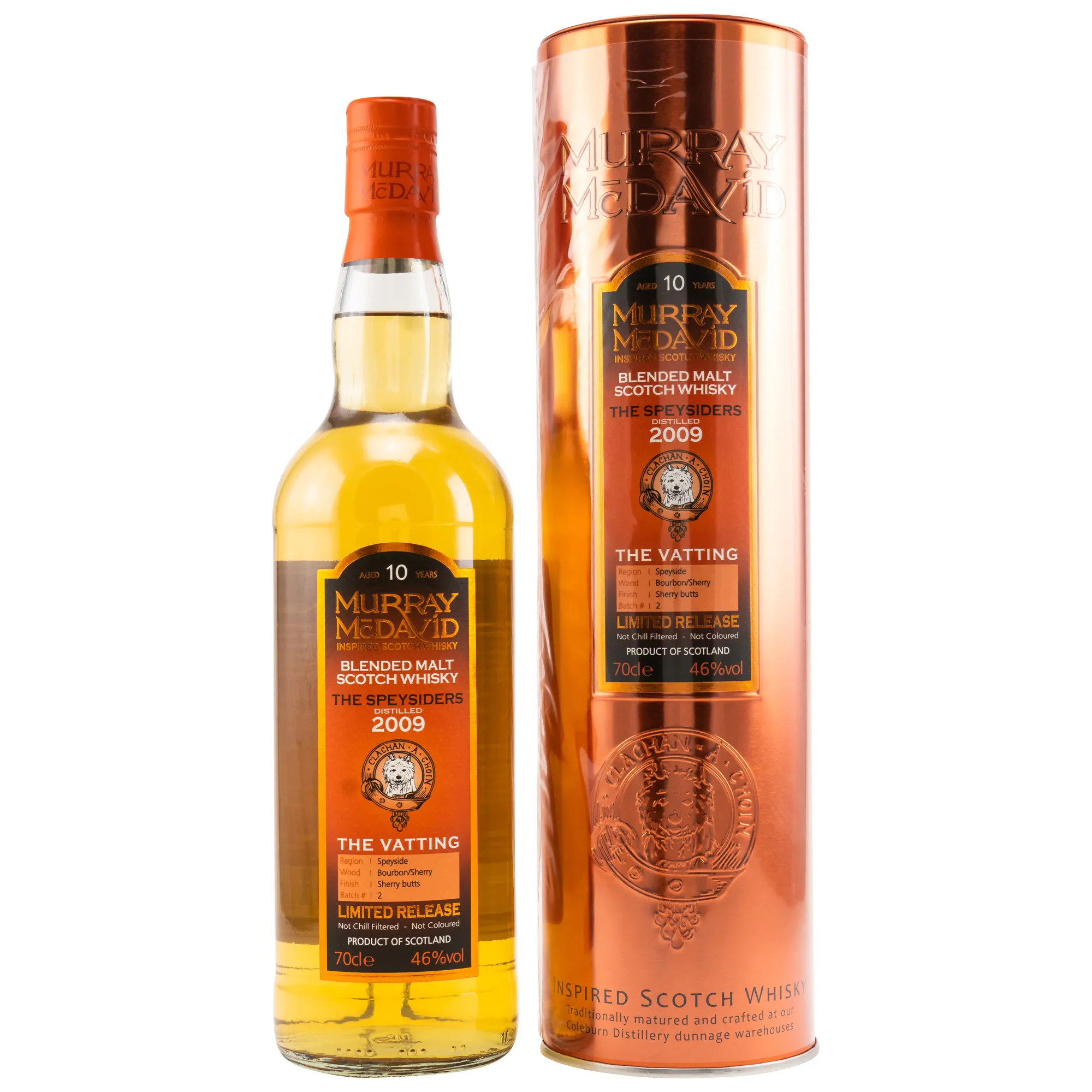 Speysiders The Vatting 10 Year Old, Bourbon & Sherry Cask, Batch No. 2, 2009, Murray McDavid, 46%