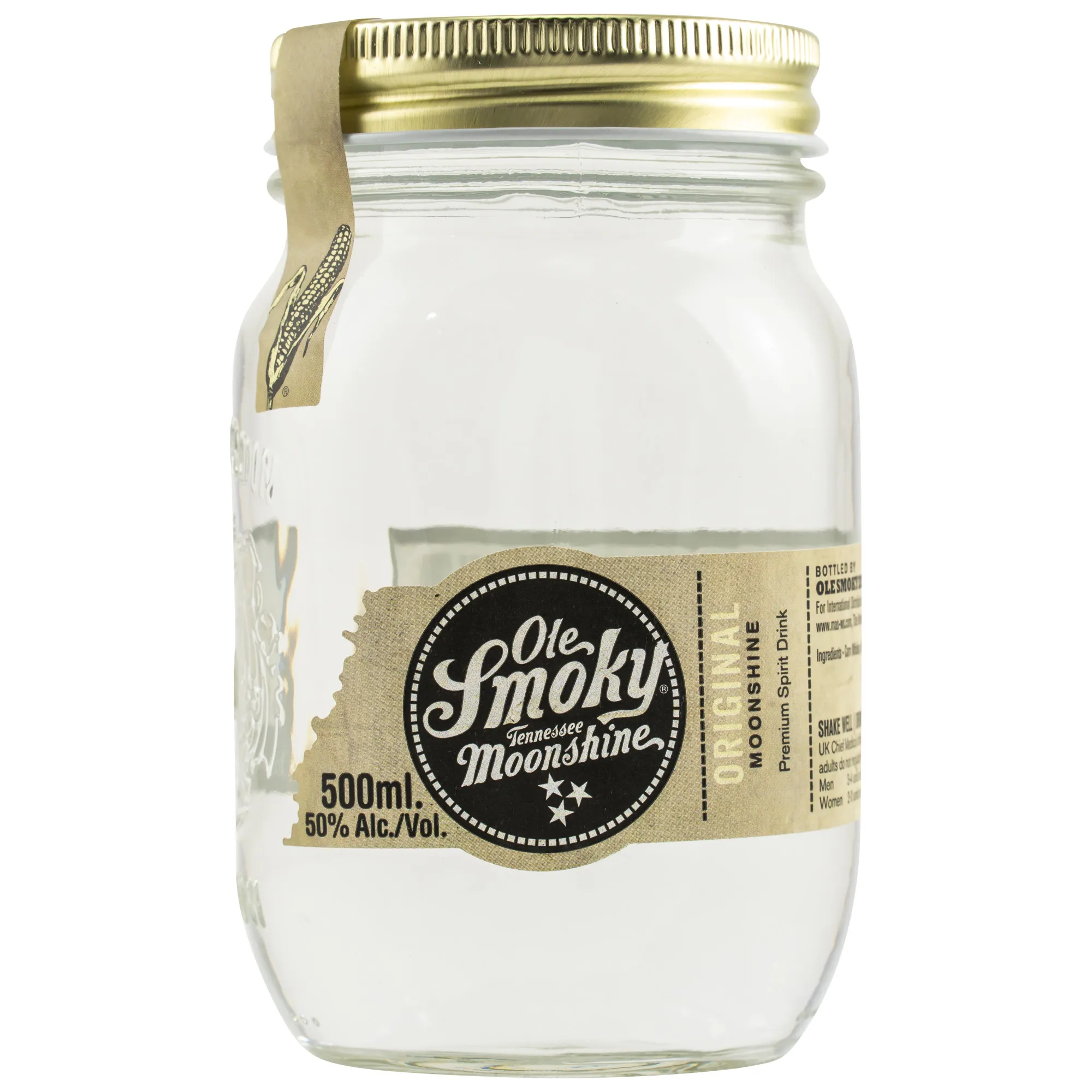 Ole Smoky Tennessee Moonshine Original, 50%