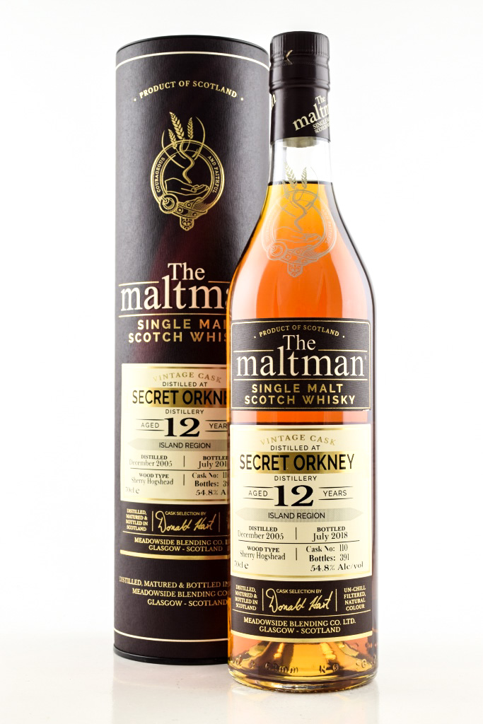Secret Orkney 12 Year Old 2005/2018 Sherry Hogshead # 110 The Maltman 54.8% vol. 0,7l