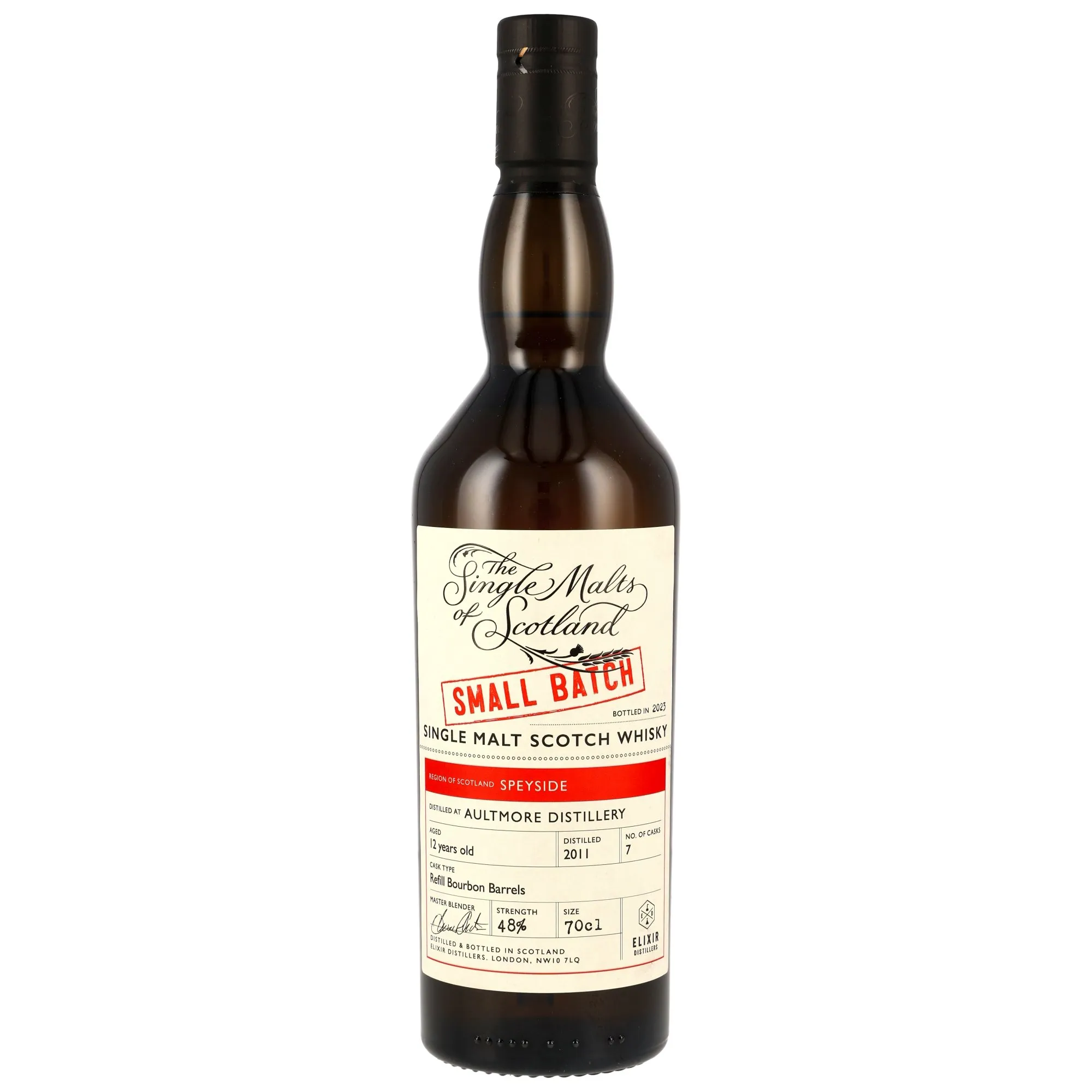 Aultmore 2011 - 12 Year Old - SMoS Reserve Cask - Parcel #12, Bourbon Cask, Cask #7, 2011, Elixir Distillers, 48%