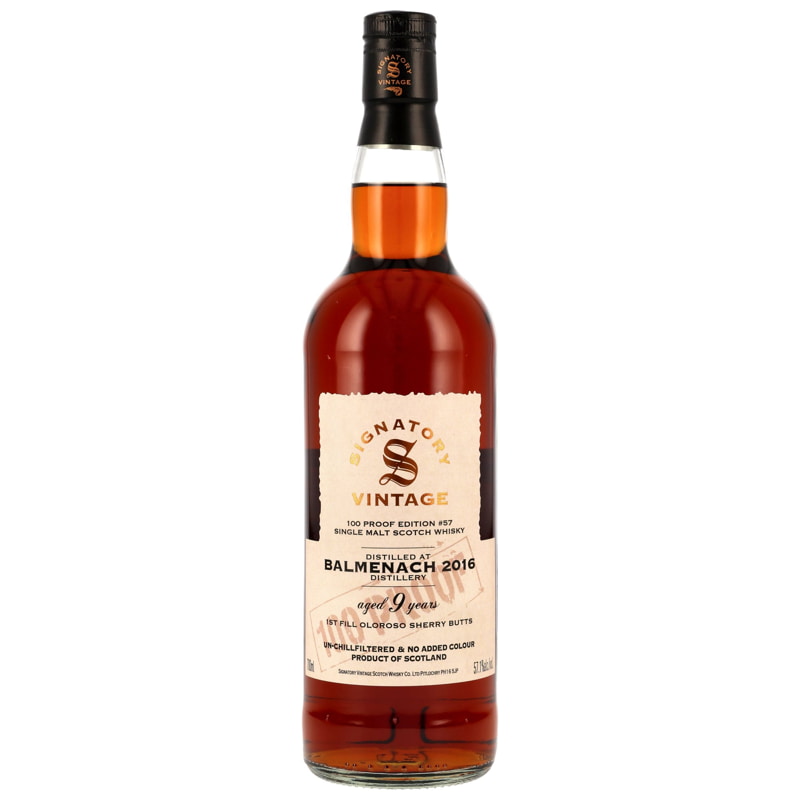 Balmenach 2016 100 Proof Edition #57 Signatory Vintage