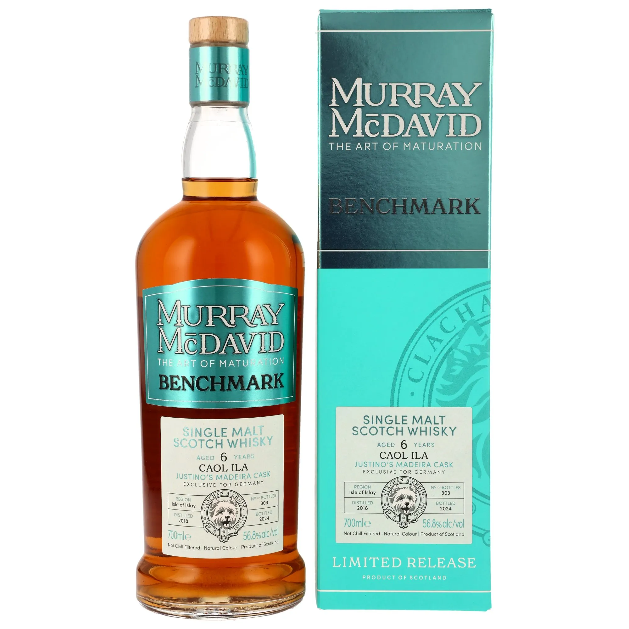 Caol Ila 2018/2024 - 6 Year Old Justinos Madeira Cask #302495A - Murray McDavid
