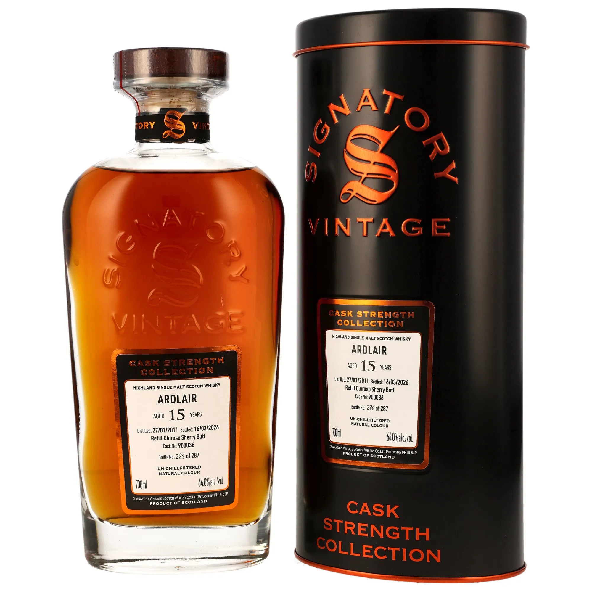 Ardlair 2011/2026 - 15 Jahre - Refill Oloroso Sherry Butt #900036 - Sig CS