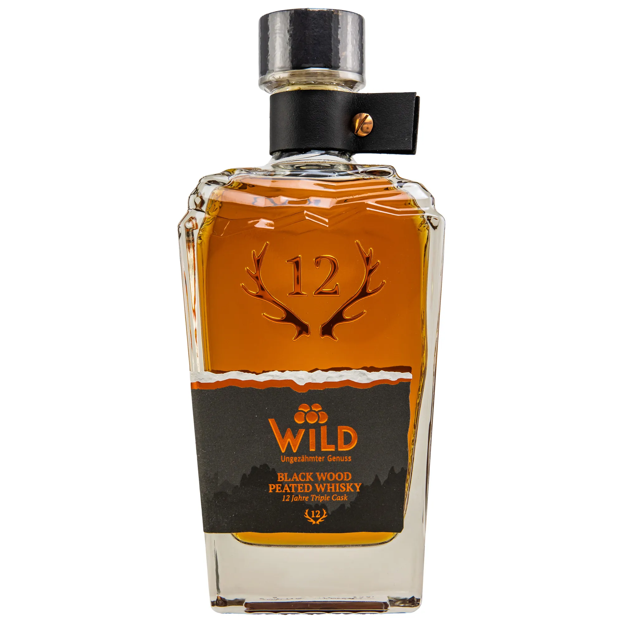 Wild Brennerei Black Wood Wild Peated Whisky 12 Year Old, Black Forest Oak, Amarone, Muscatel Cask, 46%