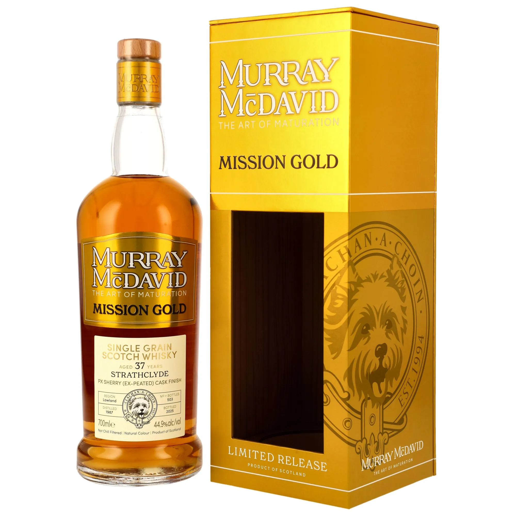 Strathclyde 1987/2025 - 37 Jahre - Single Grain - PX Sherry Barrique (Ex-Peated) Finish - Murray McDavid