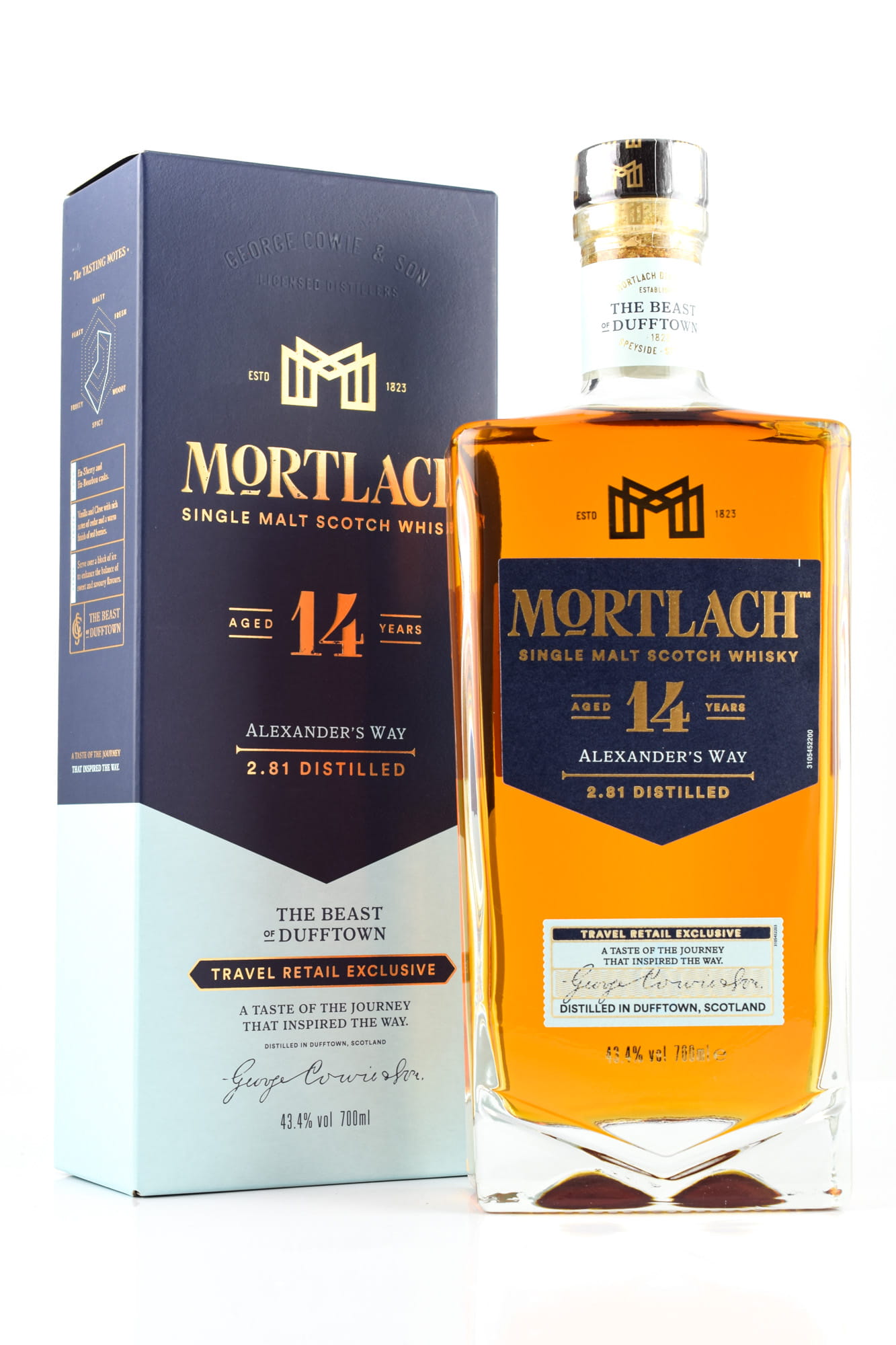 Mortlach 14 year old Alexander's Way 2.81 Distilled 43,4%vol. 0,7l Mortlach 14 year old Alexander's Way 2.81 Distilled 43,4%vol. 0,7l