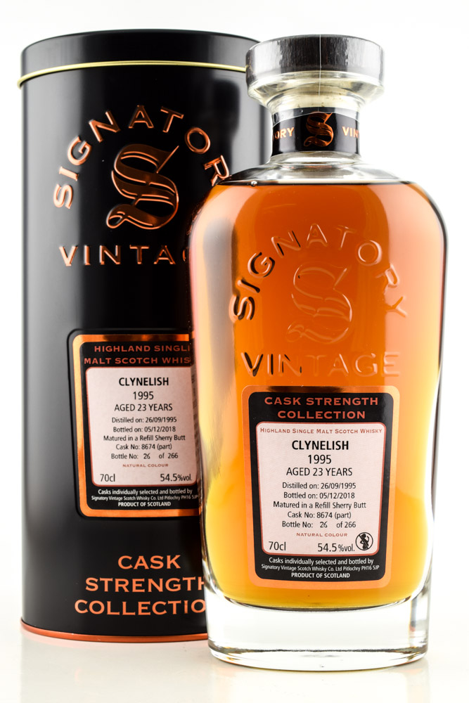 Clynelish 23 Year Old 1995/2018 Refill Sherry Butt # 8674 (part) Signatory Cask strength Coll. 54.5% vol. 0,7l