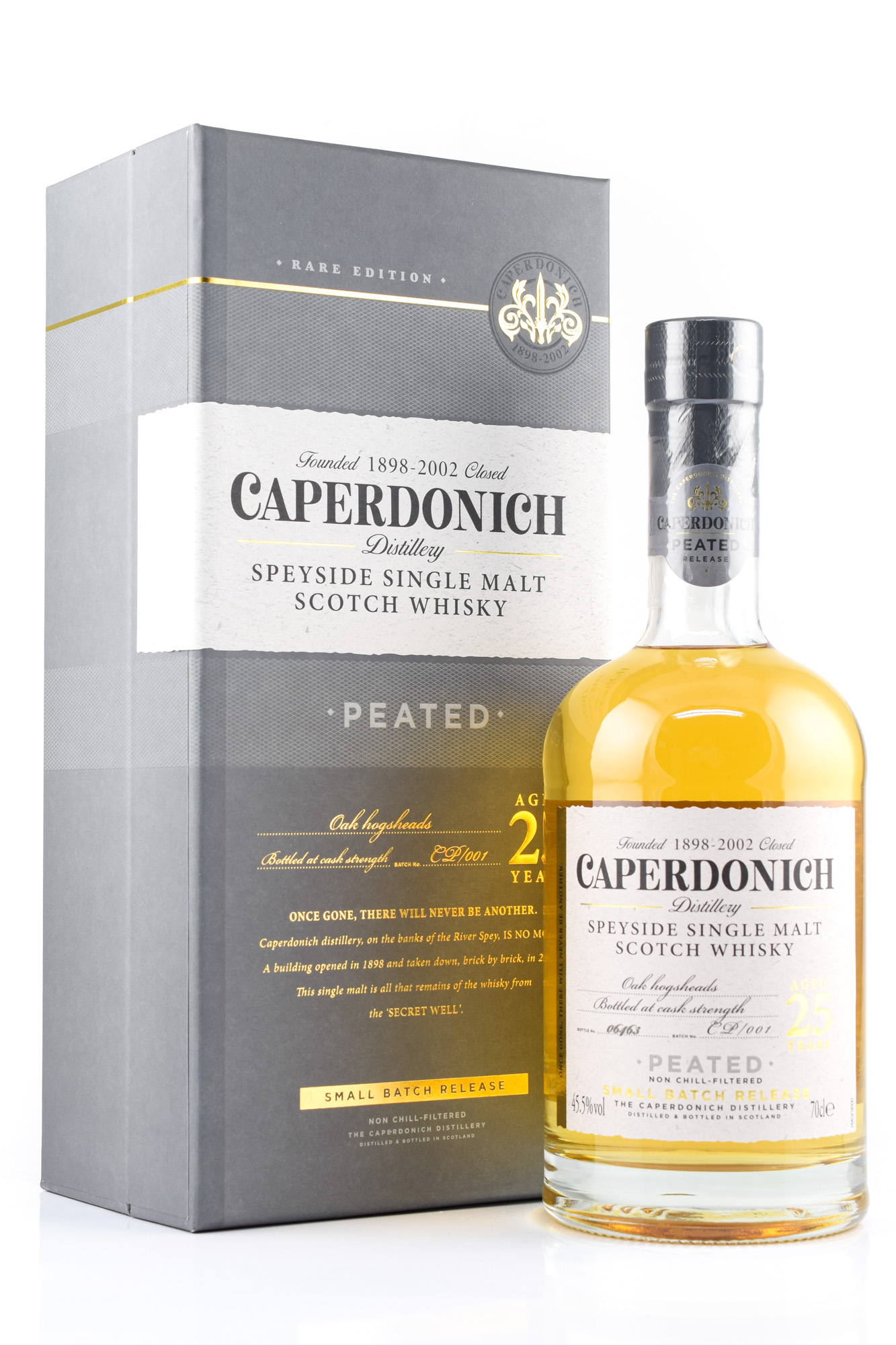 Caperdonich 25 Jahre Peated 45,5%vol. 0,7l Caperdonich 25 Jahre Peated 45,5%vol. 0,7l