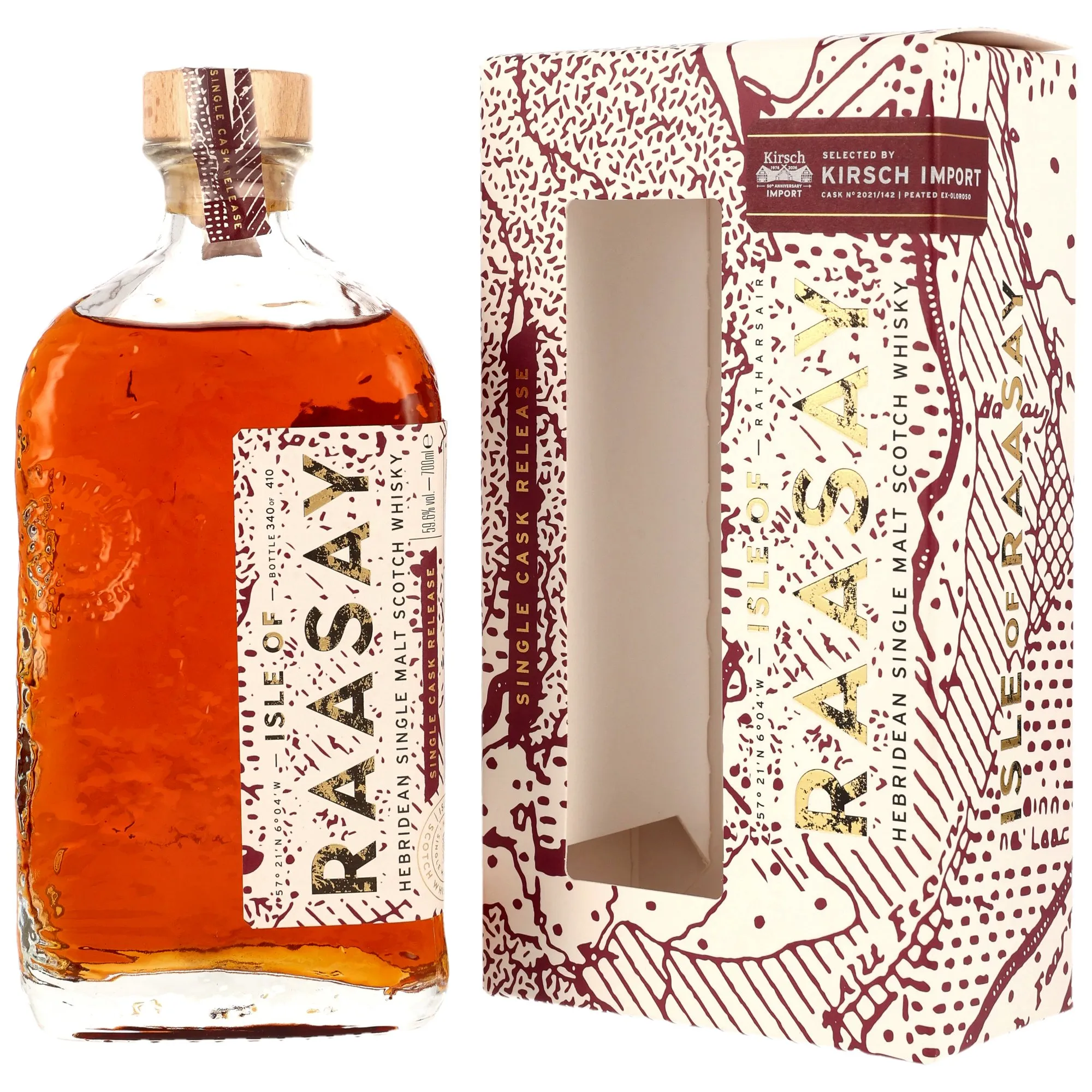 Isle of Raasay 2021/2026 - Single Malt - Ex-Oloroso Sherry Barrique #21/142- 50th Anniversary Kirsch Import