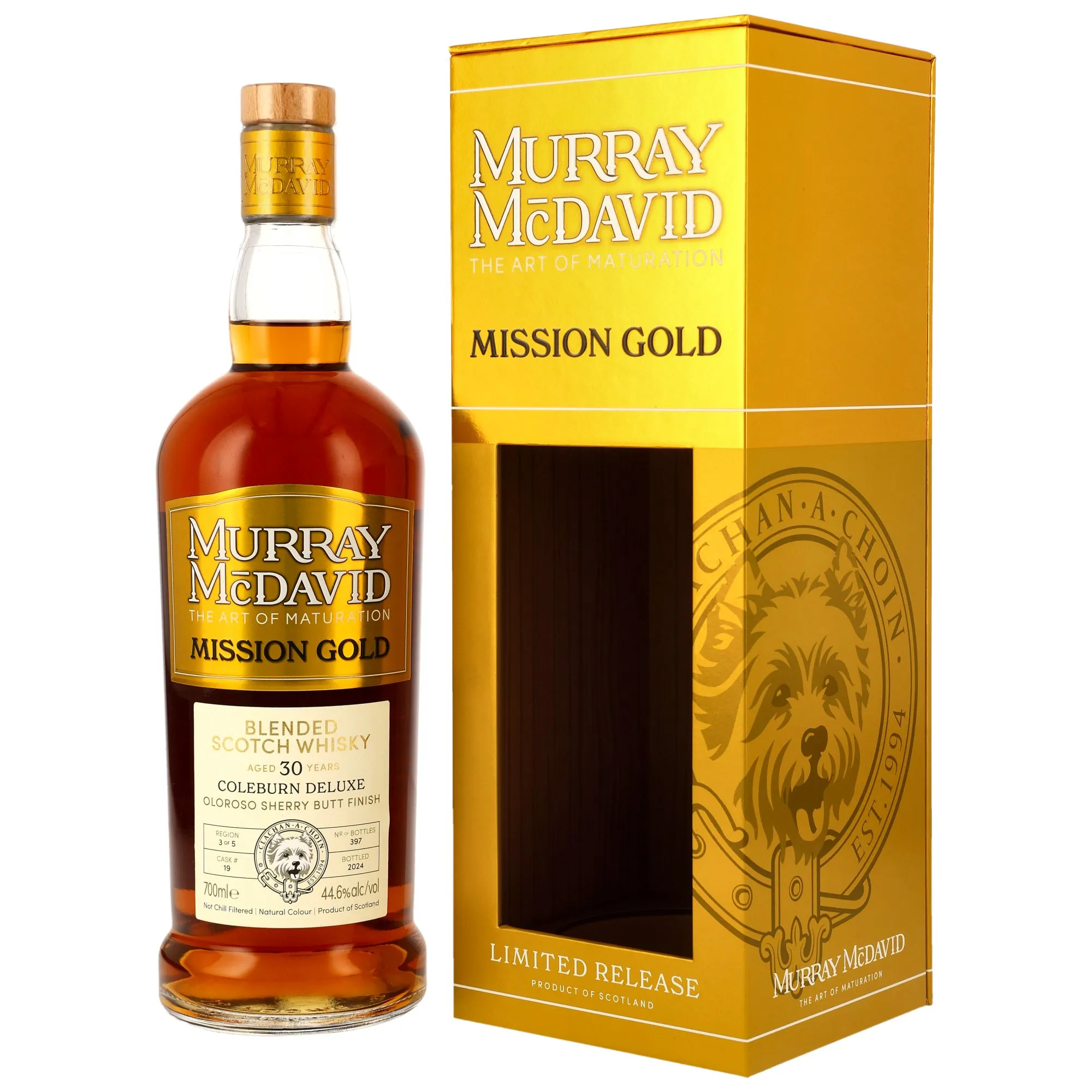 Coleburn Deluxe 30 Jahre Blended Scotch Whisky - Oloroso Sherry Butt Finish - Murray McDavid