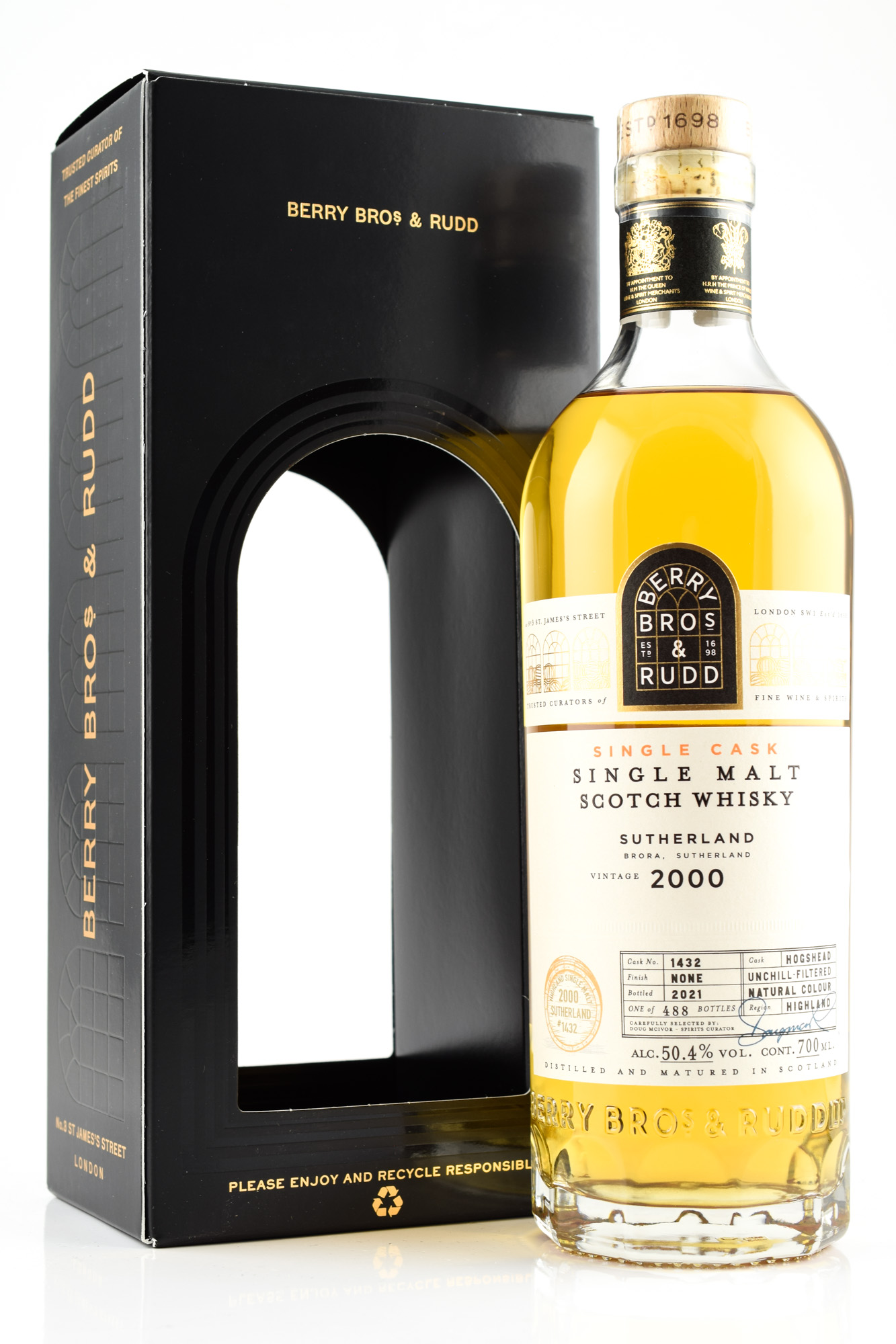 Sutherland 2000/2021 Hogshead #1432 Berry Bros. & Rudd 50,4%vol. 0,7l