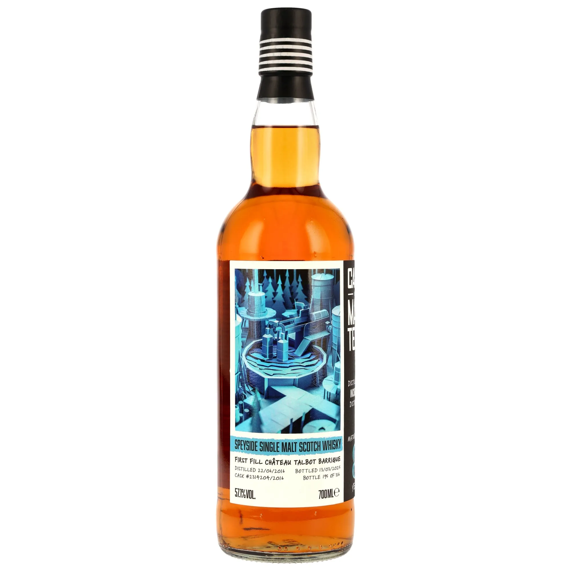 Inchgower Cask Masters 8 Year Old, Chateau Talbot Barrique Cask, Cask #2314204/2016, 2016, Brave New Spirits, 57.1%