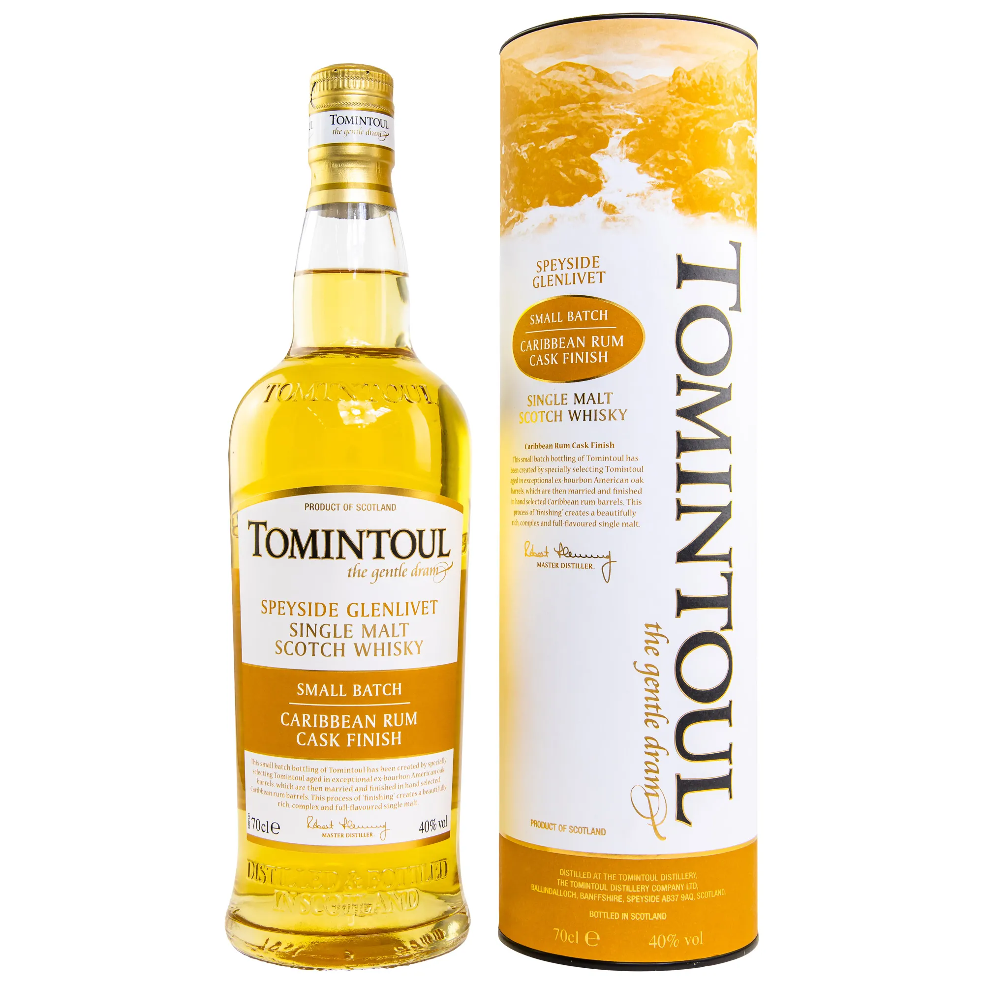Tomintoul Caribbean Rum Cask Finish, Bourbon & Rum Cask, 40%