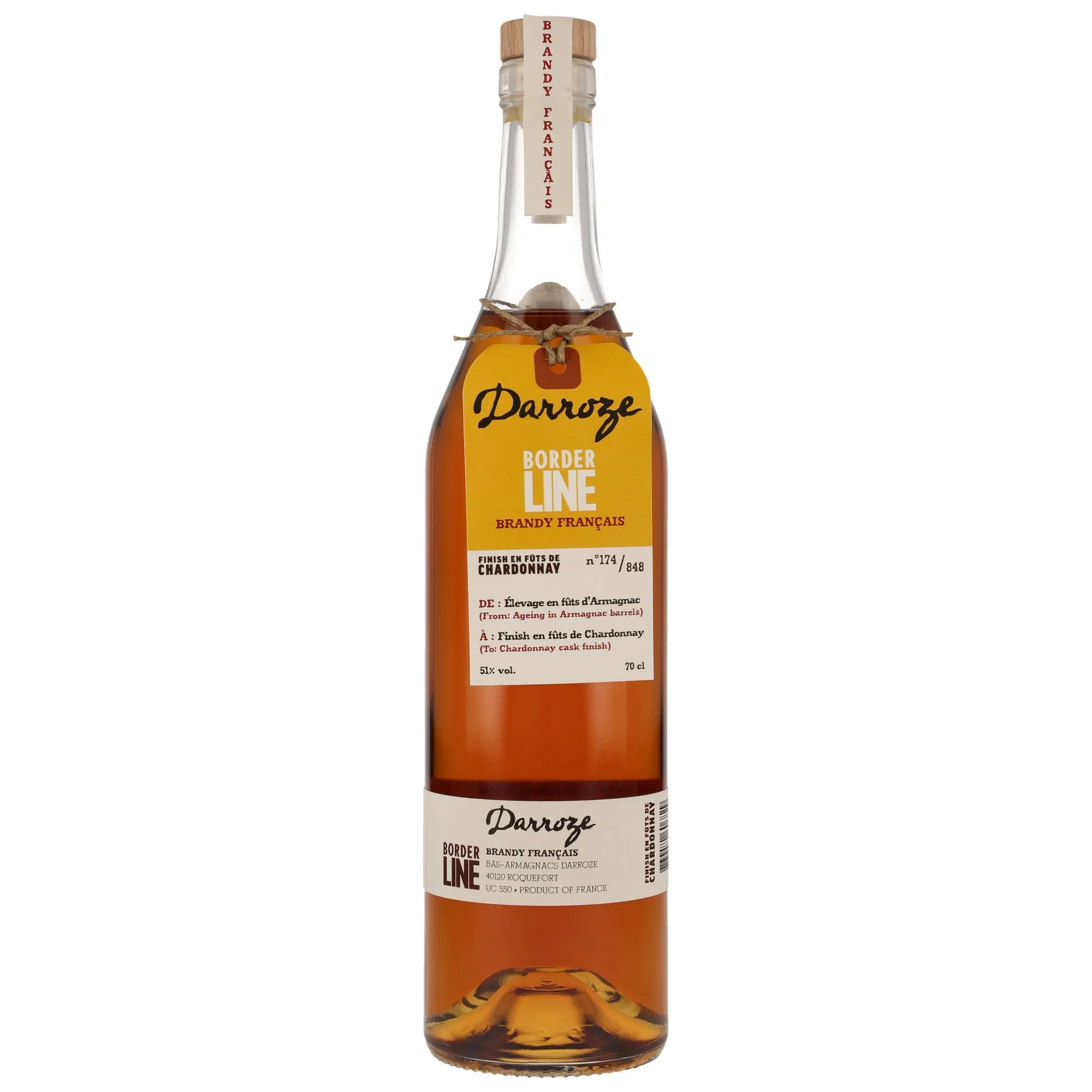 Borderline Brandy Français Chardonnay Finish - Armagnac Darroze