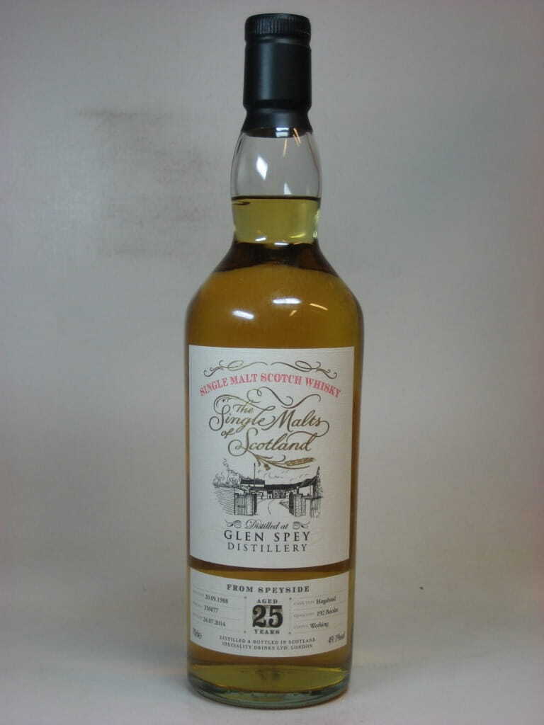 Glen Spey 25 Jahre 1988/2014 "The Single Malts of Scotland" 49,1%vol. 0,7l Glen Spey 25 Jahre 1988/2014 "The Single Malts of Scotland" 49,1%vol. 0,7l