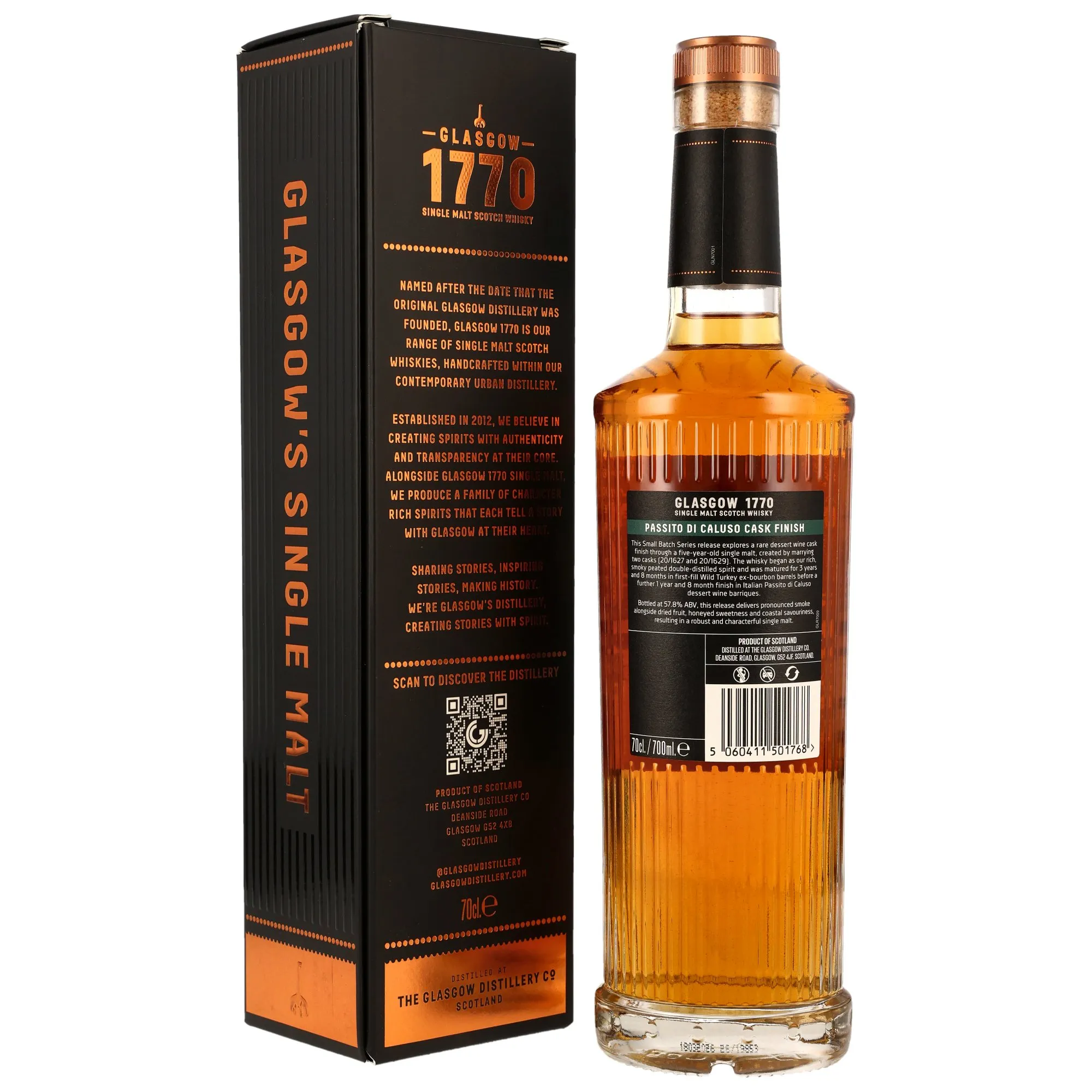 Glasgow 1770 - 2020/2026 - 5 Year Old - Peated Passito di Caluso Cask Finish