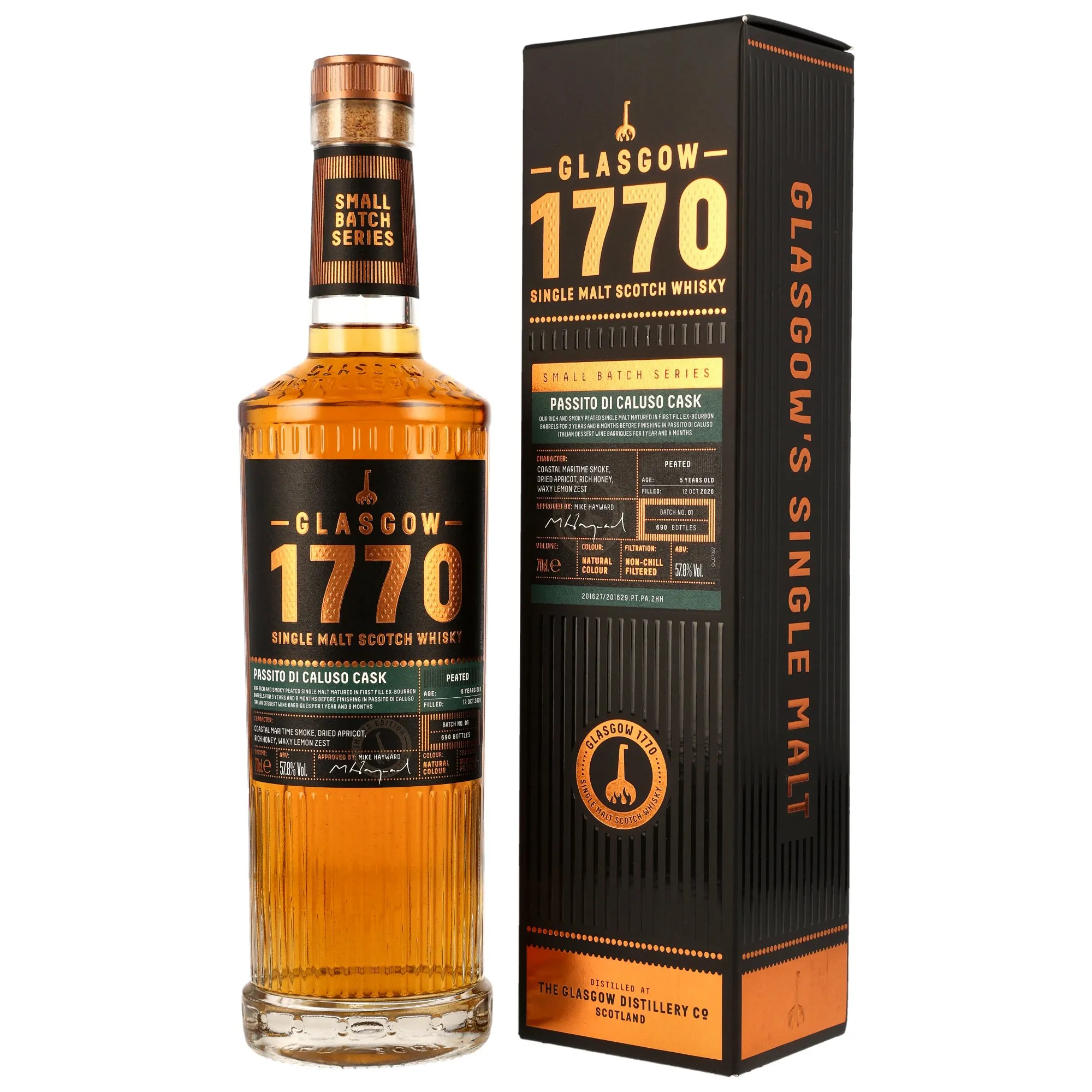 Glasgow 1770 - 2020/2026 - 5 Year Old - Peated Passito di Caluso Cask Finish